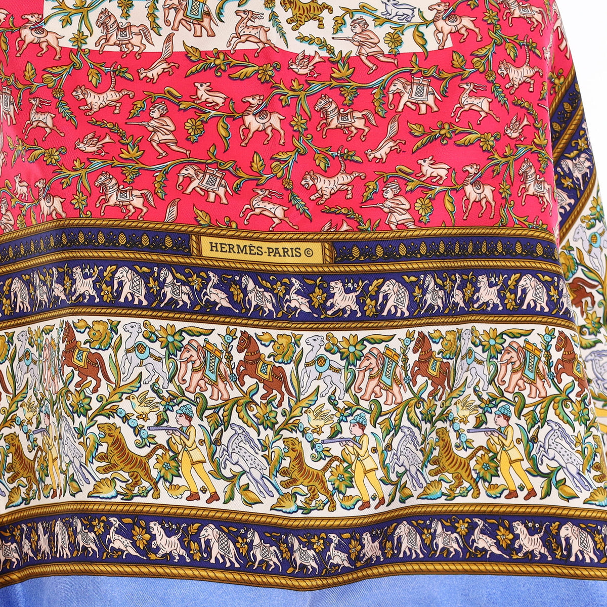 Pristine Hermès Chasse En Inde Silk Scarf