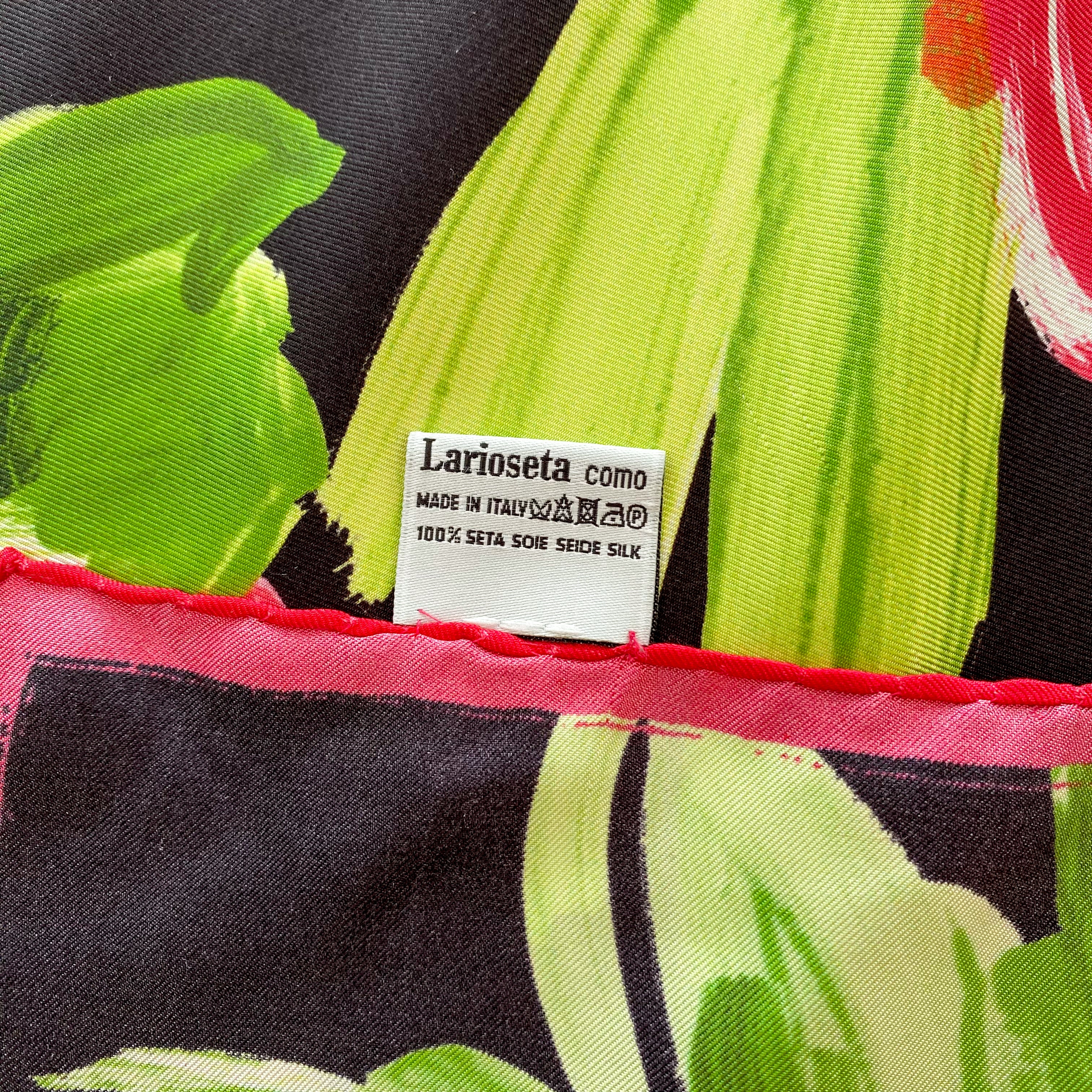 Immaculate Moschino Bright Floral Silk Scarf