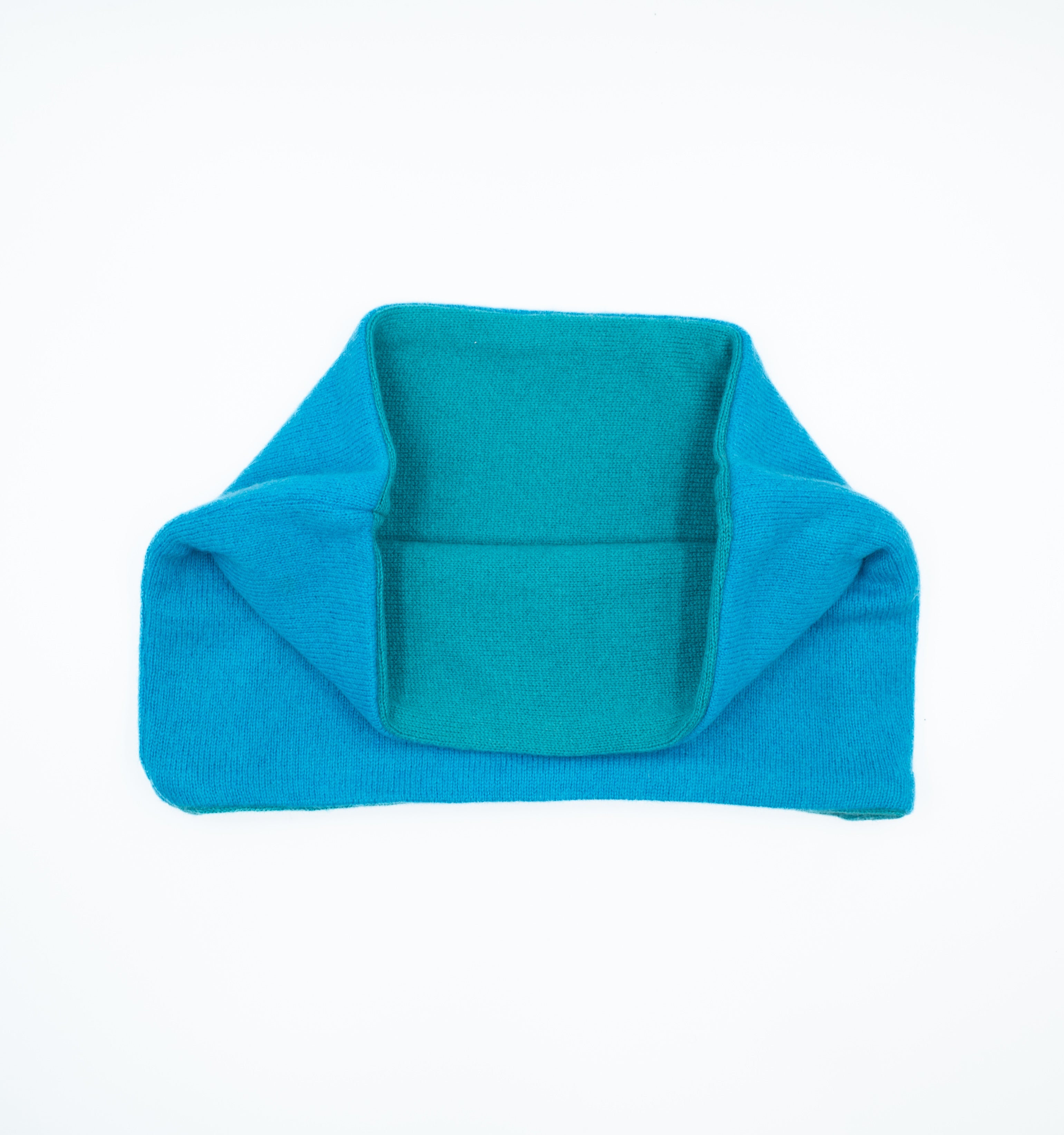 Deep Sky Blue and Sea Green Neck Warmer