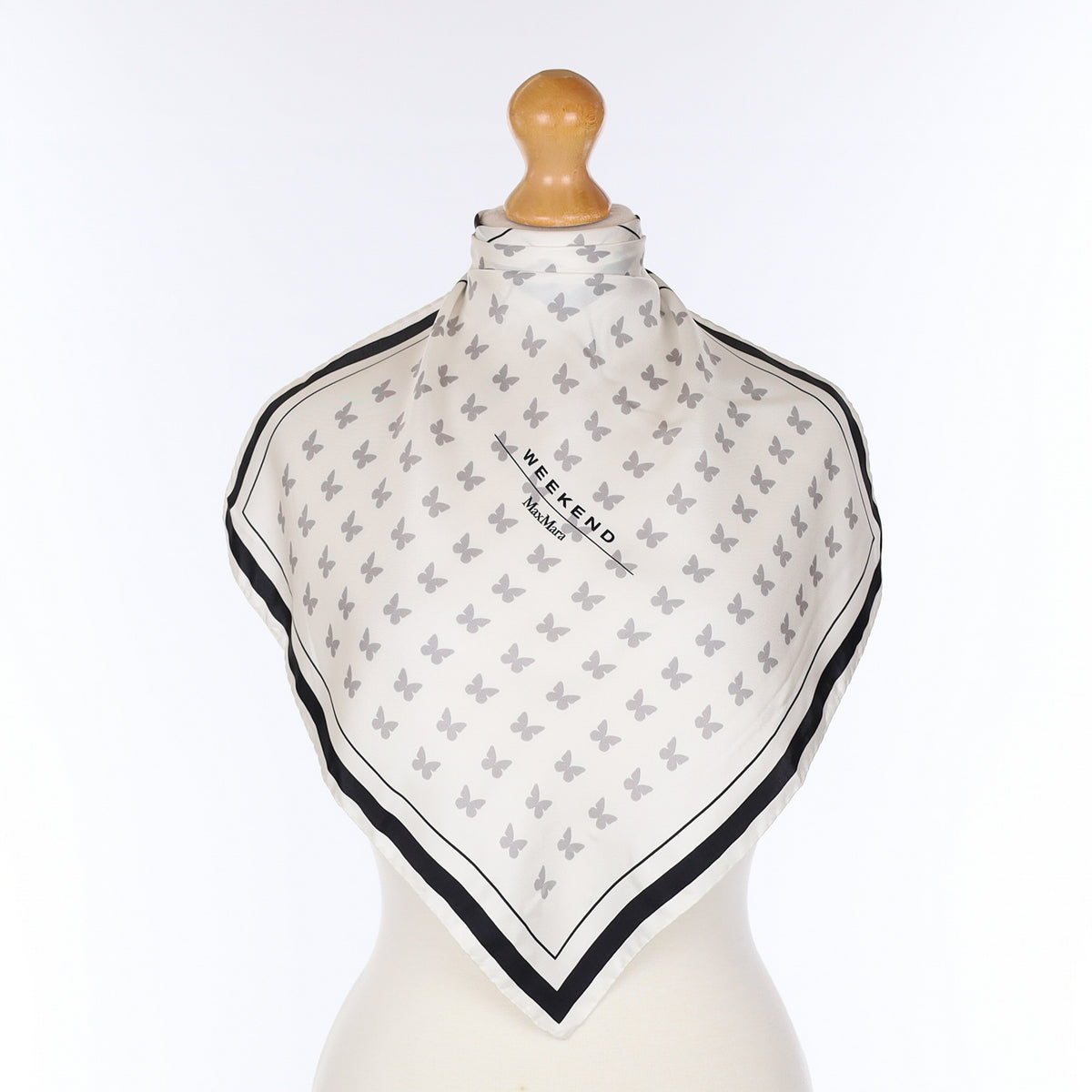 Max Mara Butterfly Patterned Silk Scarf