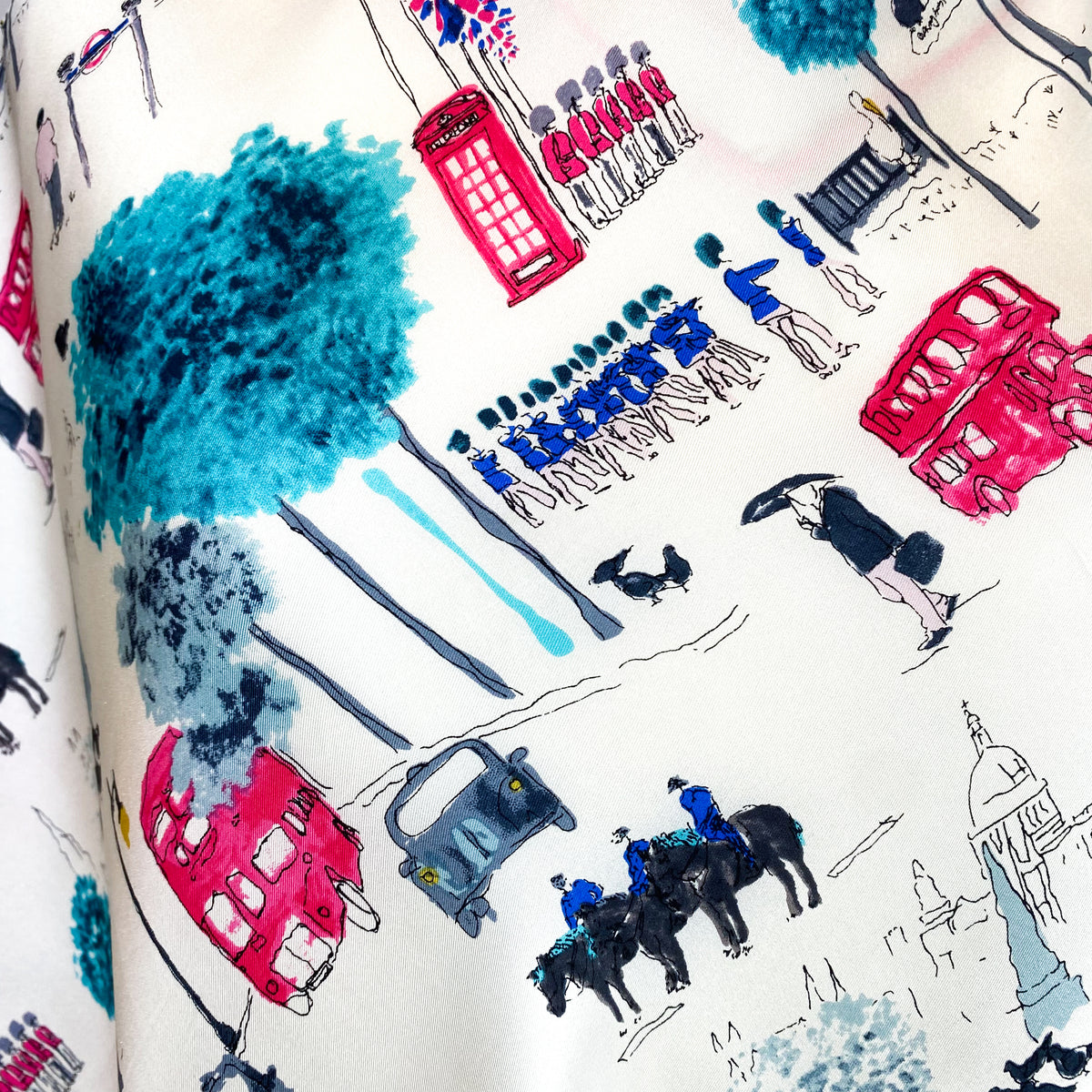Joules London Scene Silk Scarf