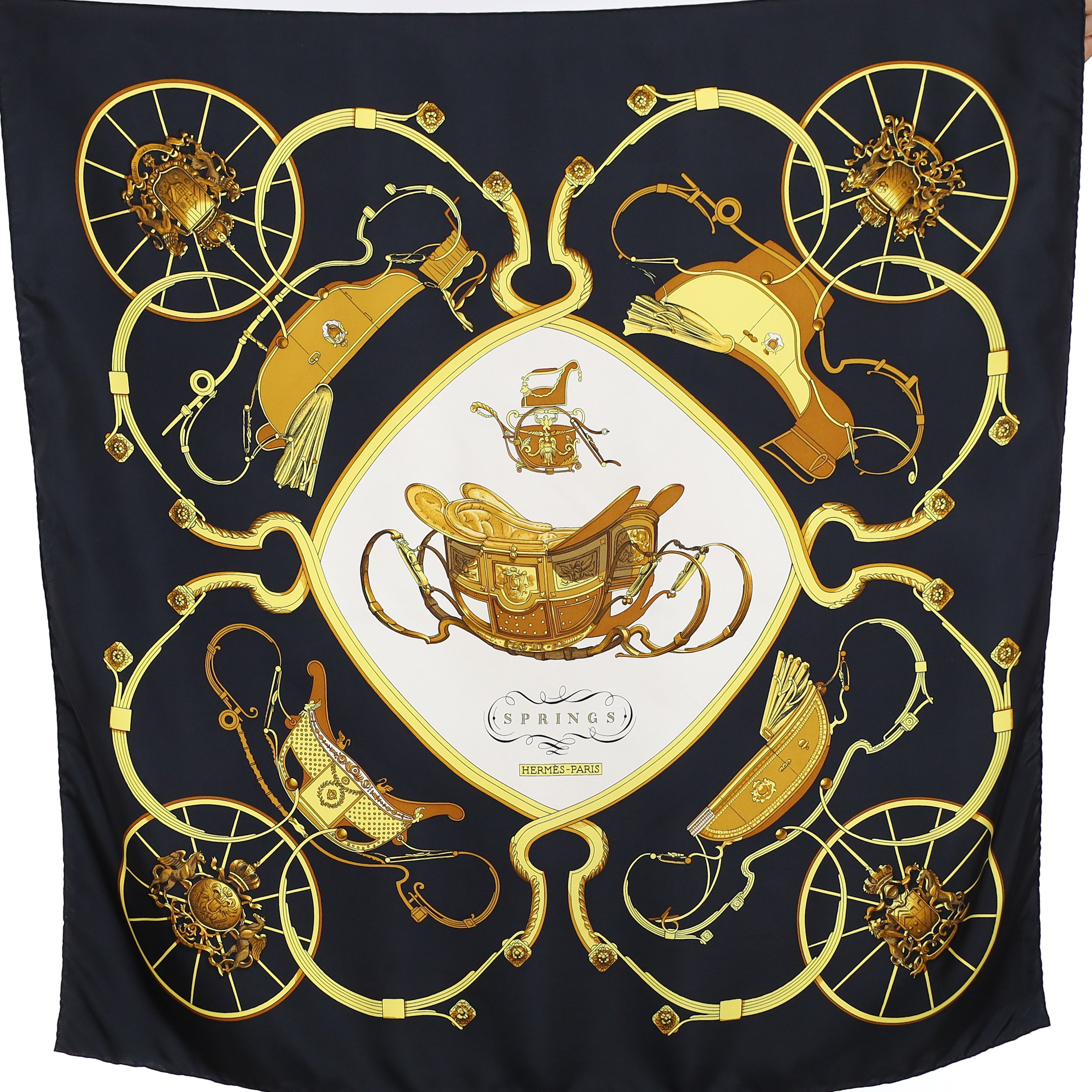Hermès Springs Silk Scarf