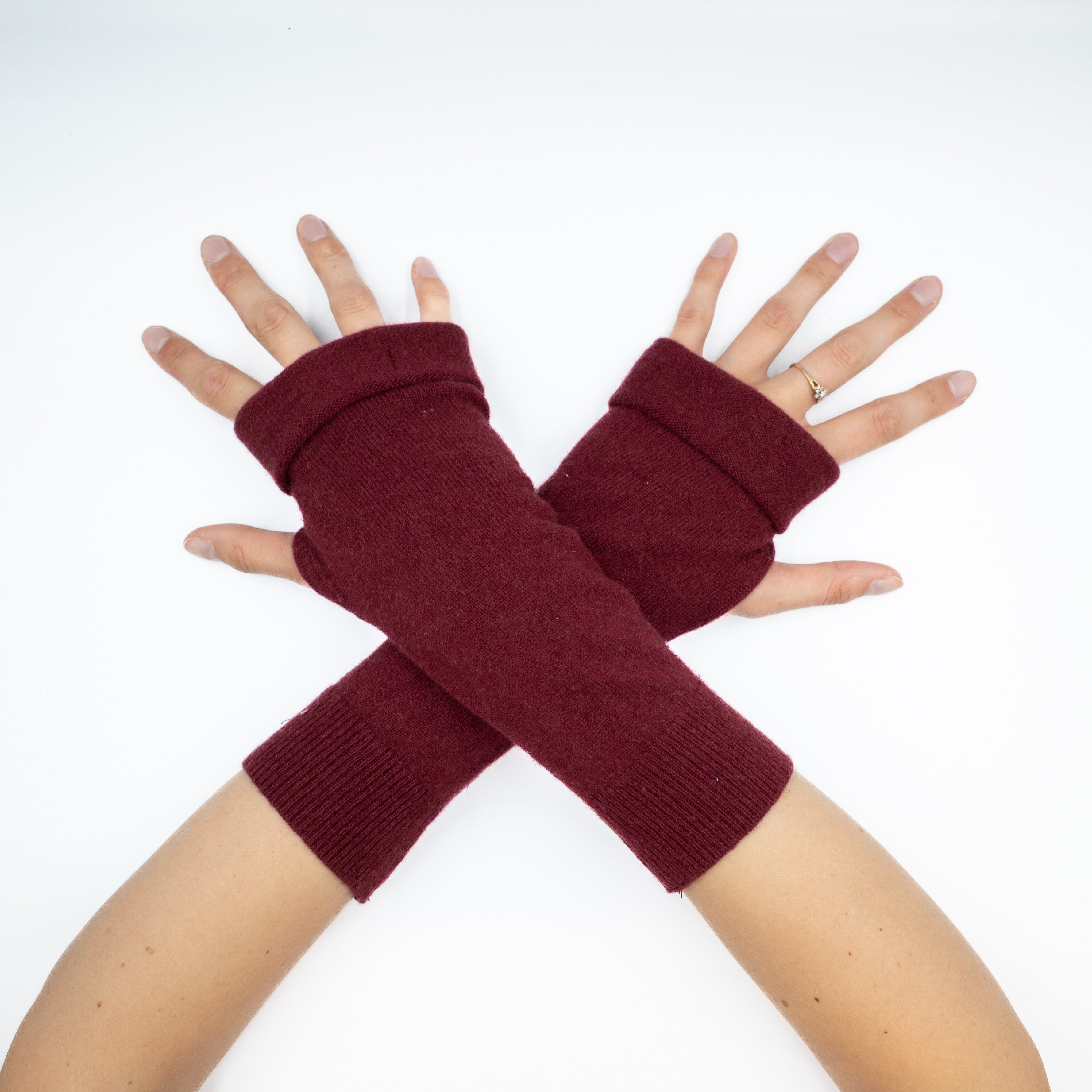 Blackberry Purple Fingerless Gloves