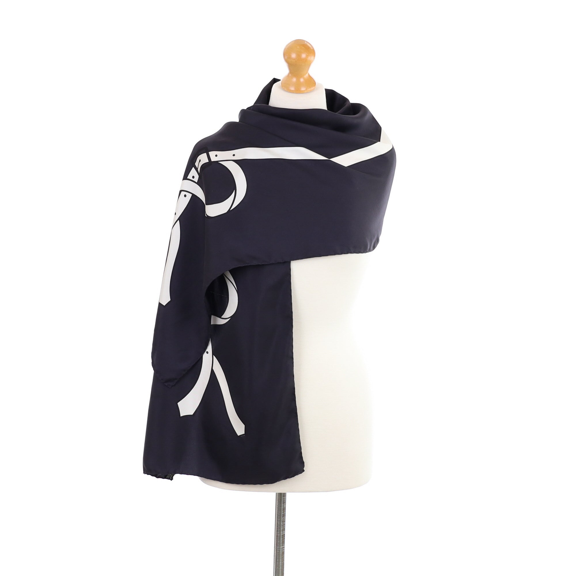 Rectangular Monochrome Italian Silk Scarf