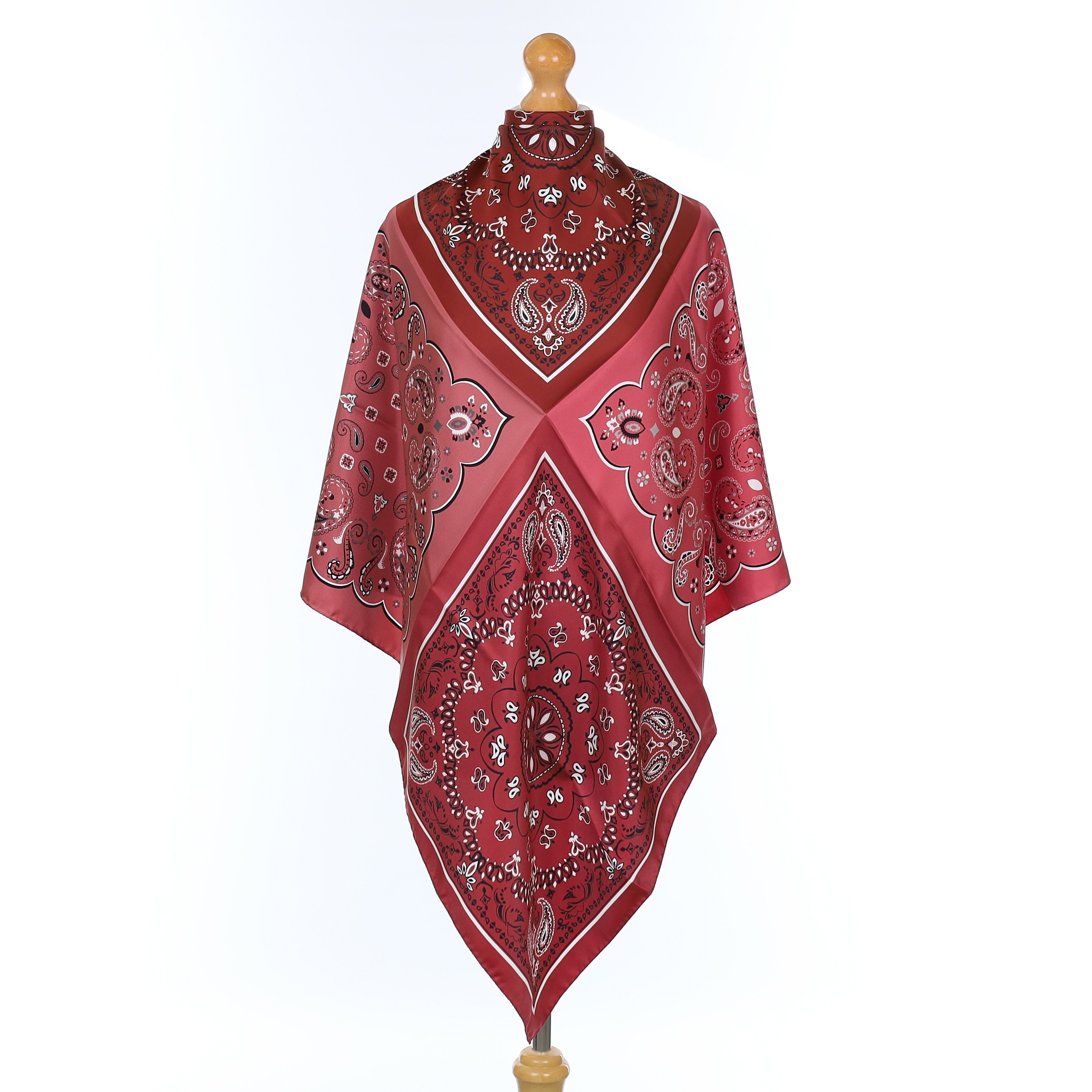 Brand New Italian Rosewood Pink Bandana Style Silk Scarf