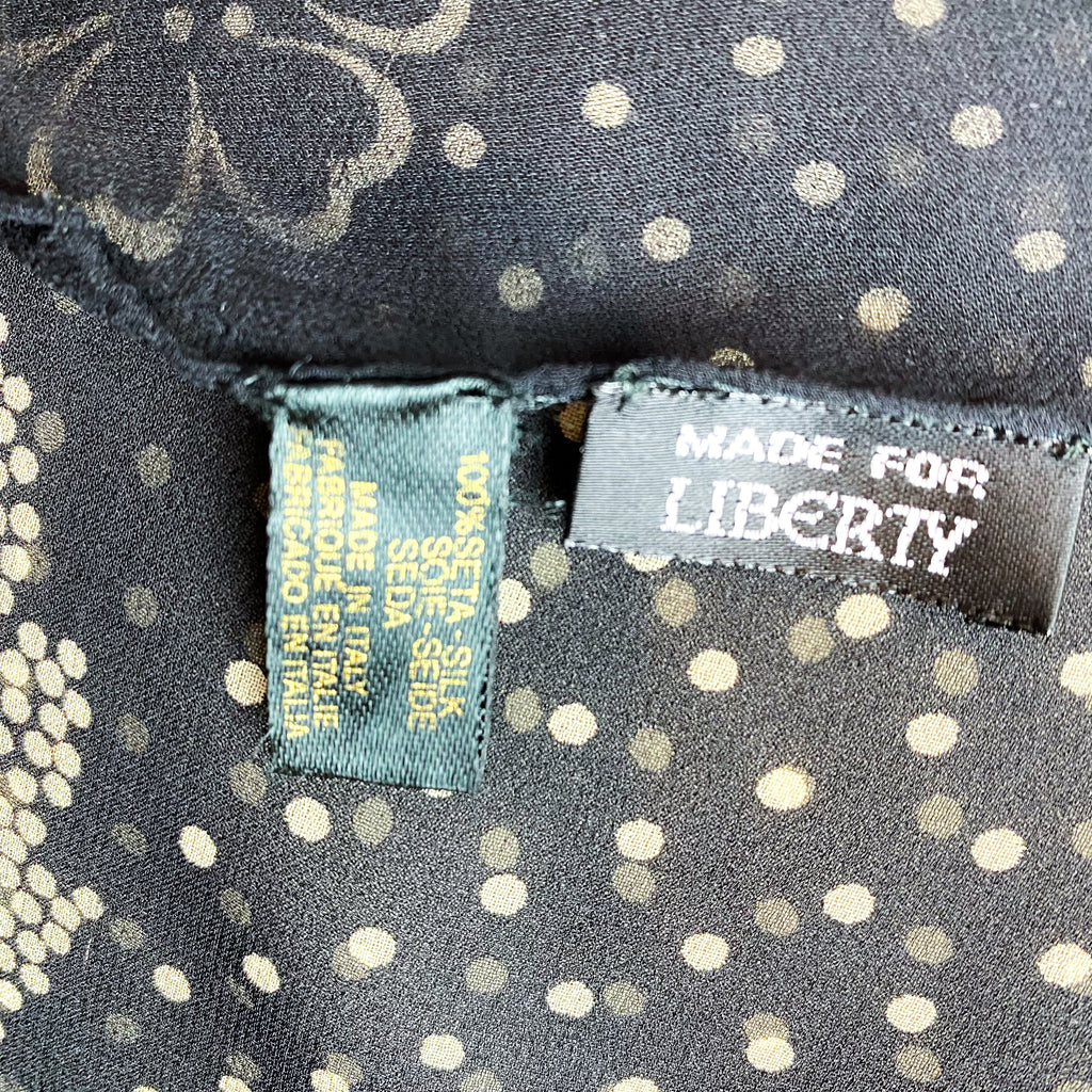 Black Chiffon Liberty Silk Scarf