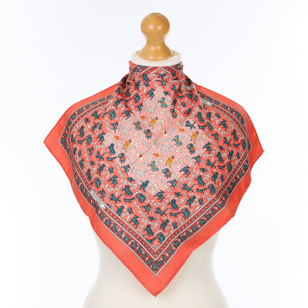 Hermès 45 Chasse En Inde Silk Scarf