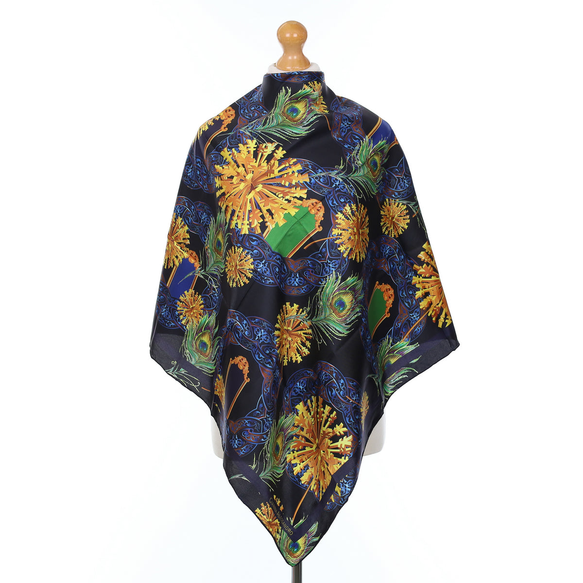 Vibrant Surrealist Design Silk Scarf