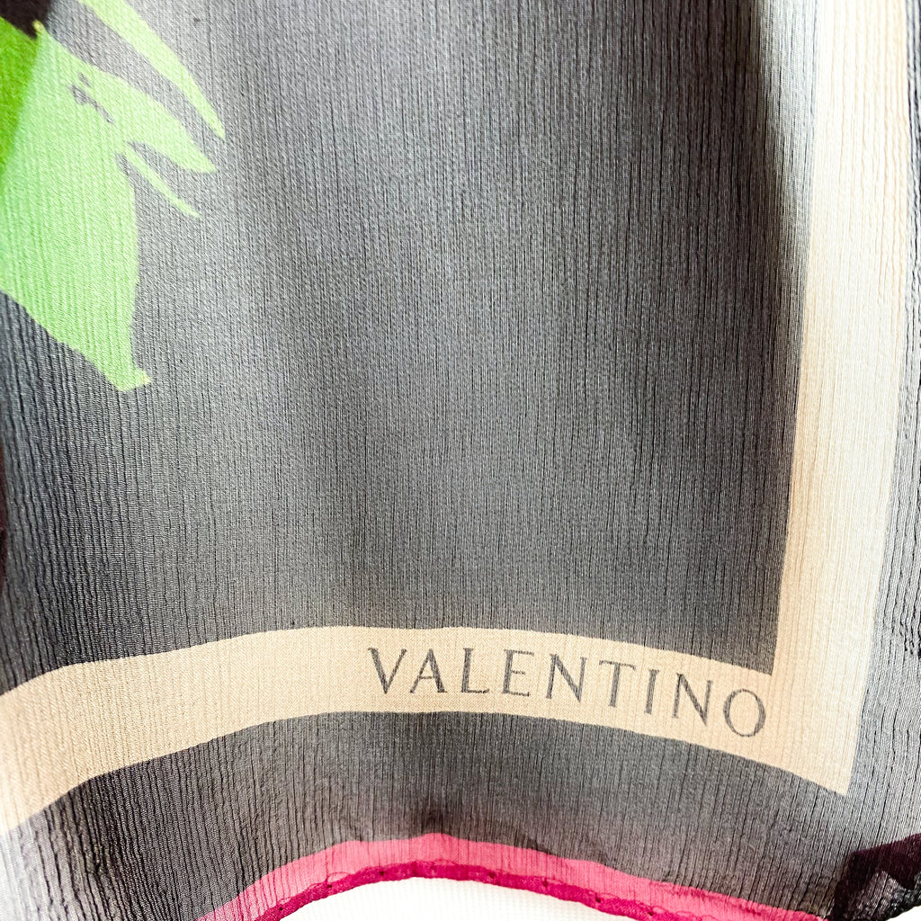 Valentino Floral Designer Silk Scarf