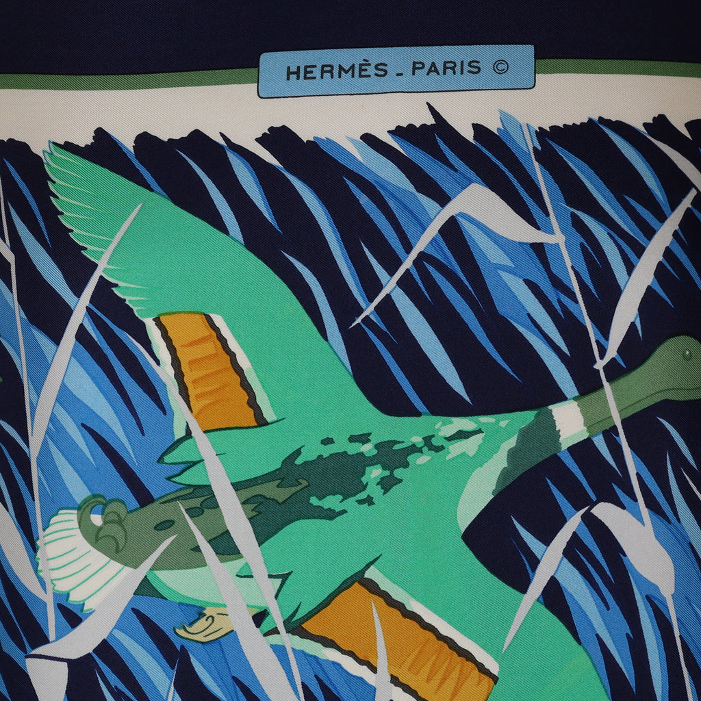 Hermès Cols Verts Silk Scarf