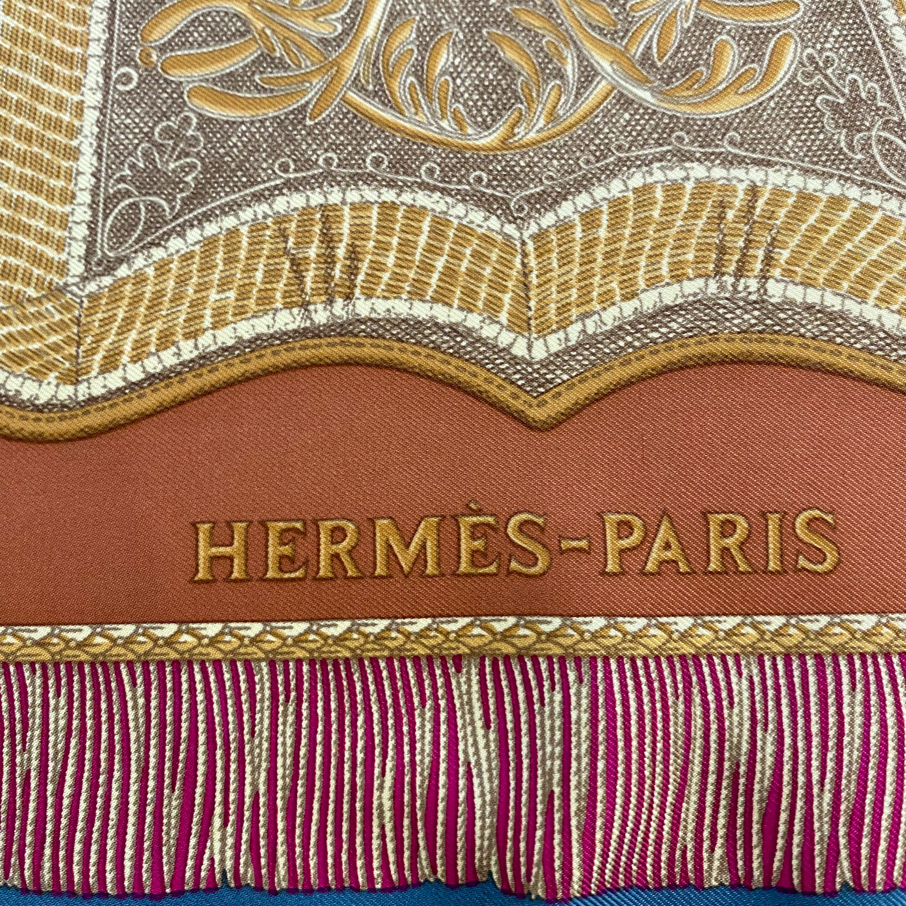 Immaculate Hermès Poste Et Cavalerie Silk Scarf