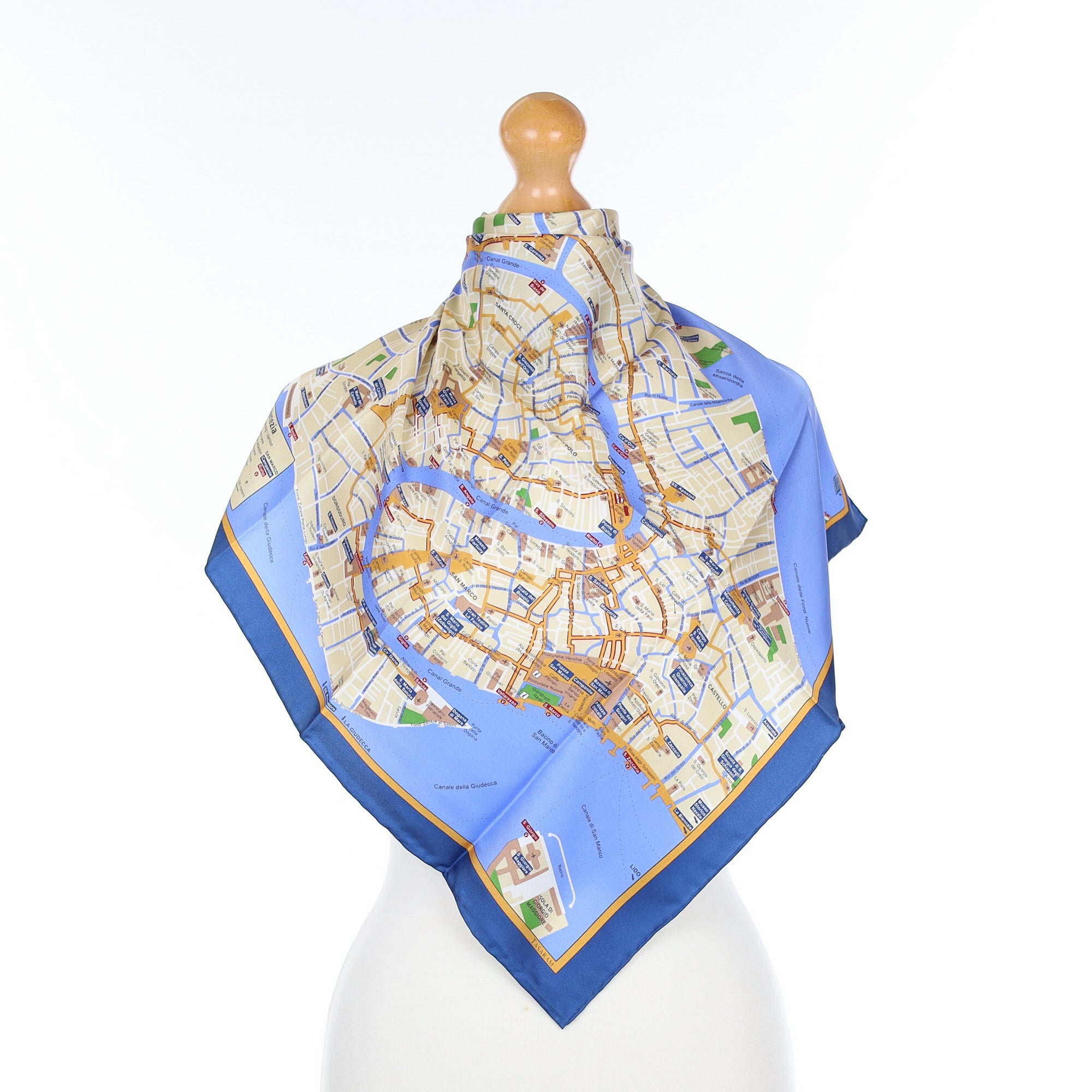 Brand New Map of Venice Silk Scarf