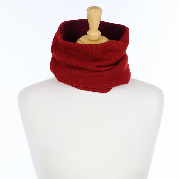 Men’s Red and Plum Luxury Double Layered Snood