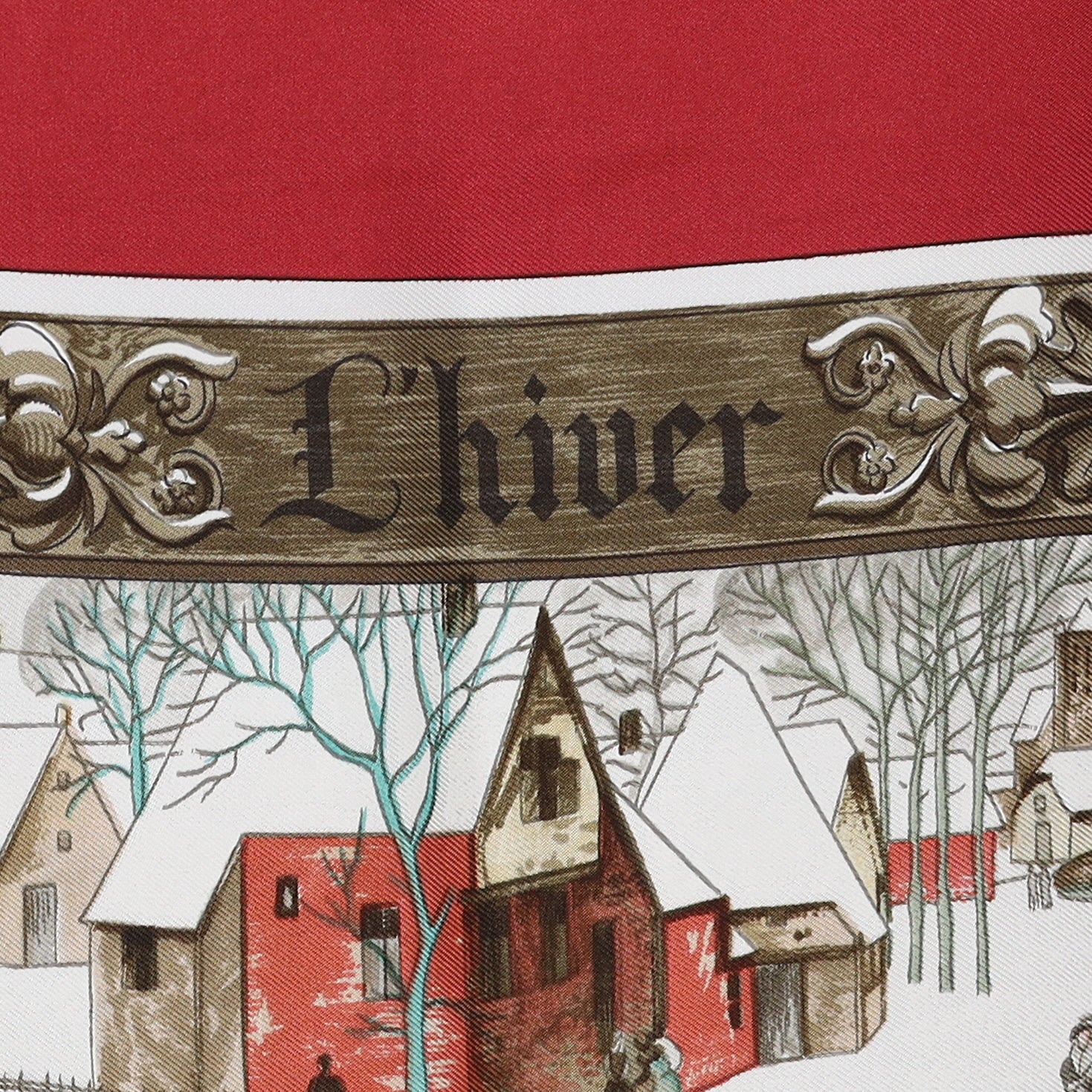Pristine Hermès L’hiver Silk Scarf