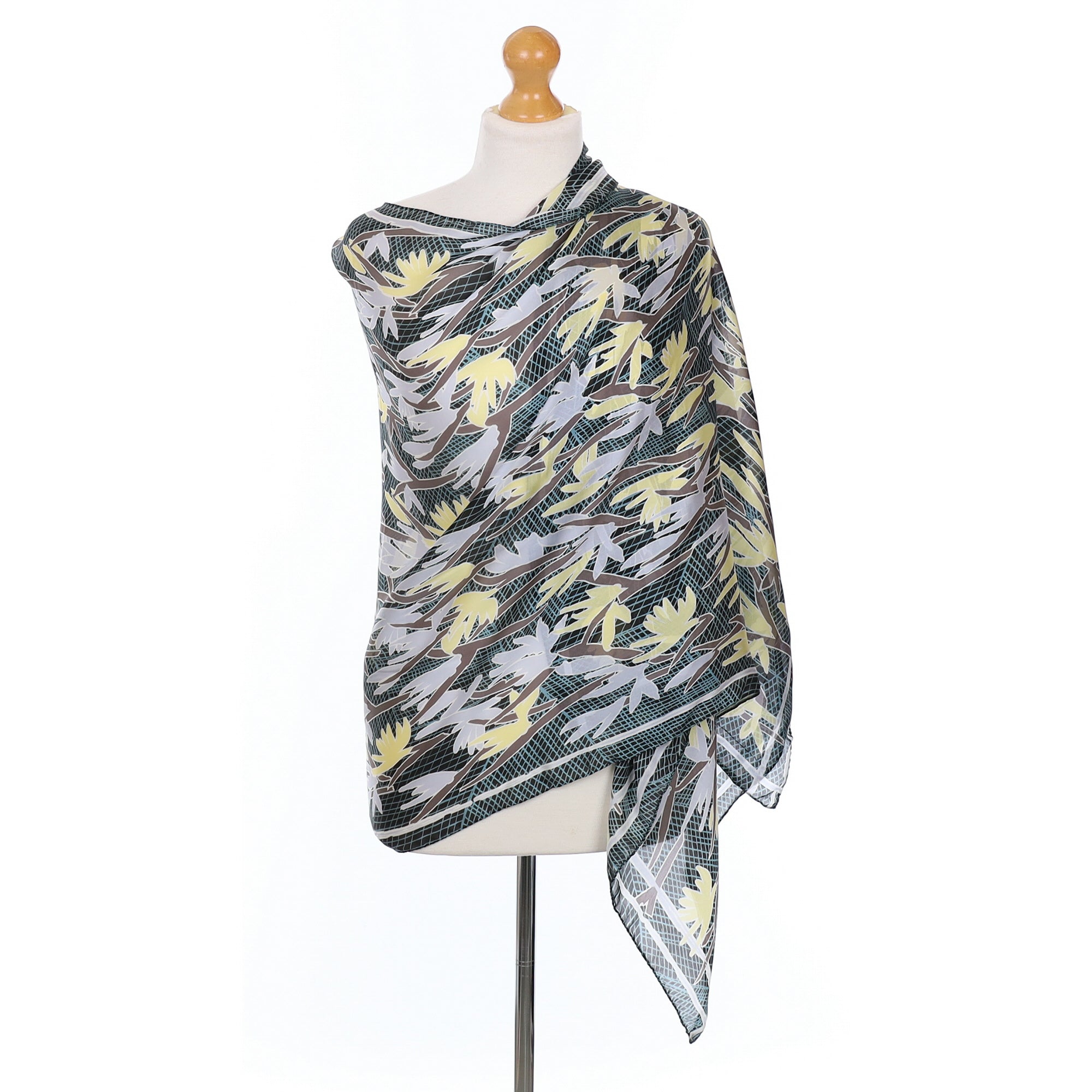 Brand New Boxed Kenzo Abstract Floral Silk Scarf