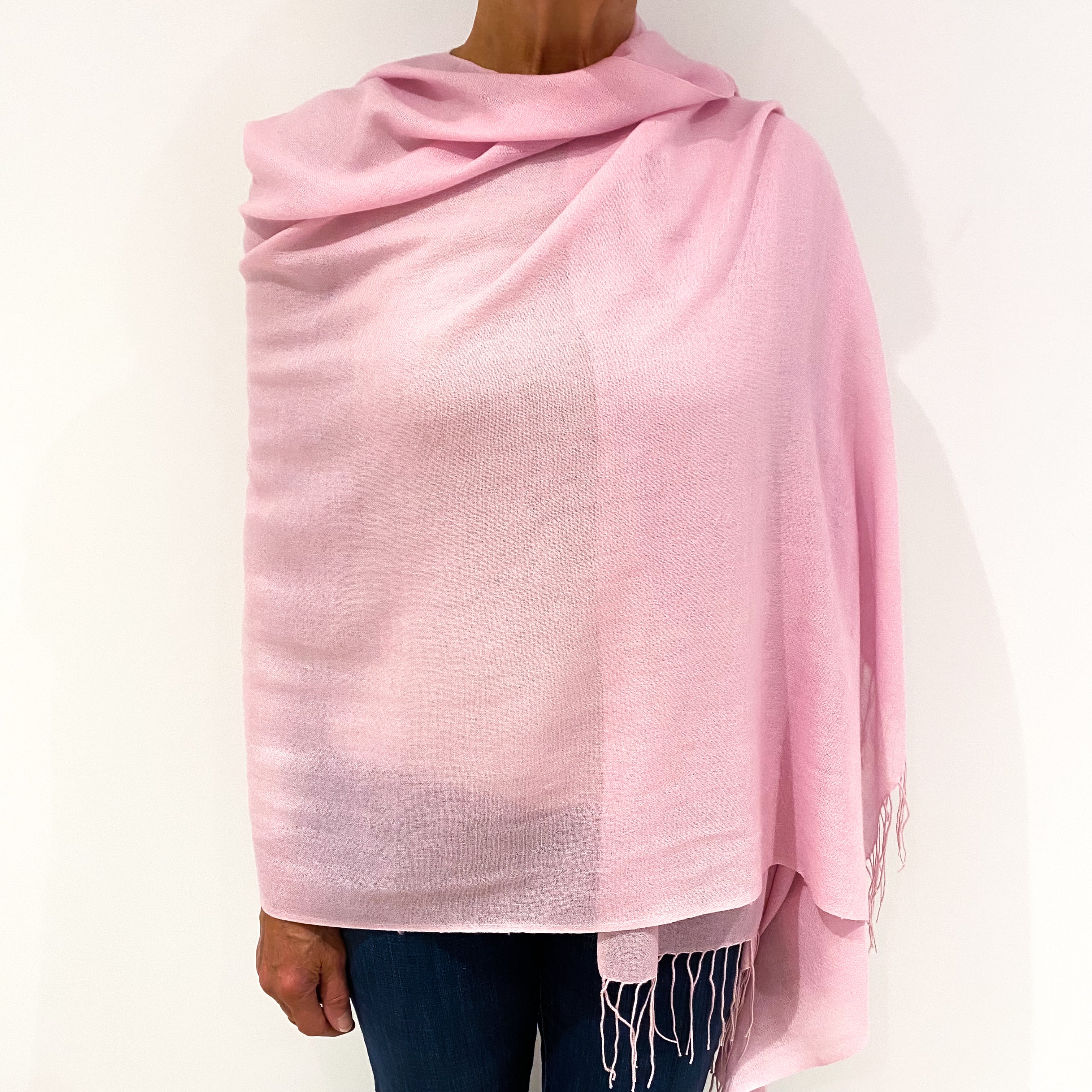 Shell Pink Brand New Cashmere Pashmina Scarf