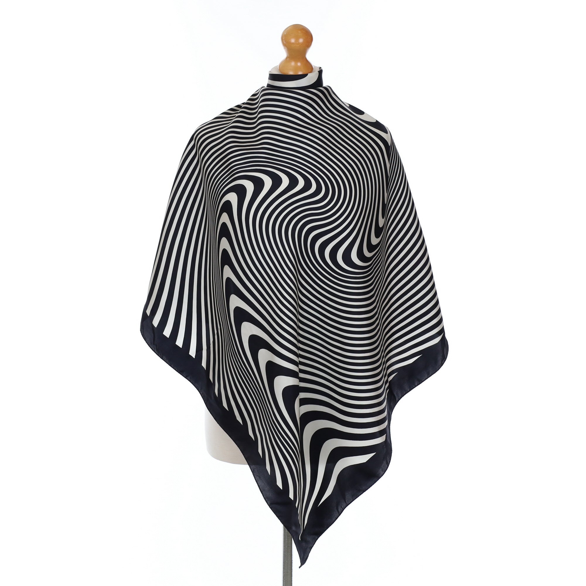 Jaeger Monochrome Vintage Silk Scarf