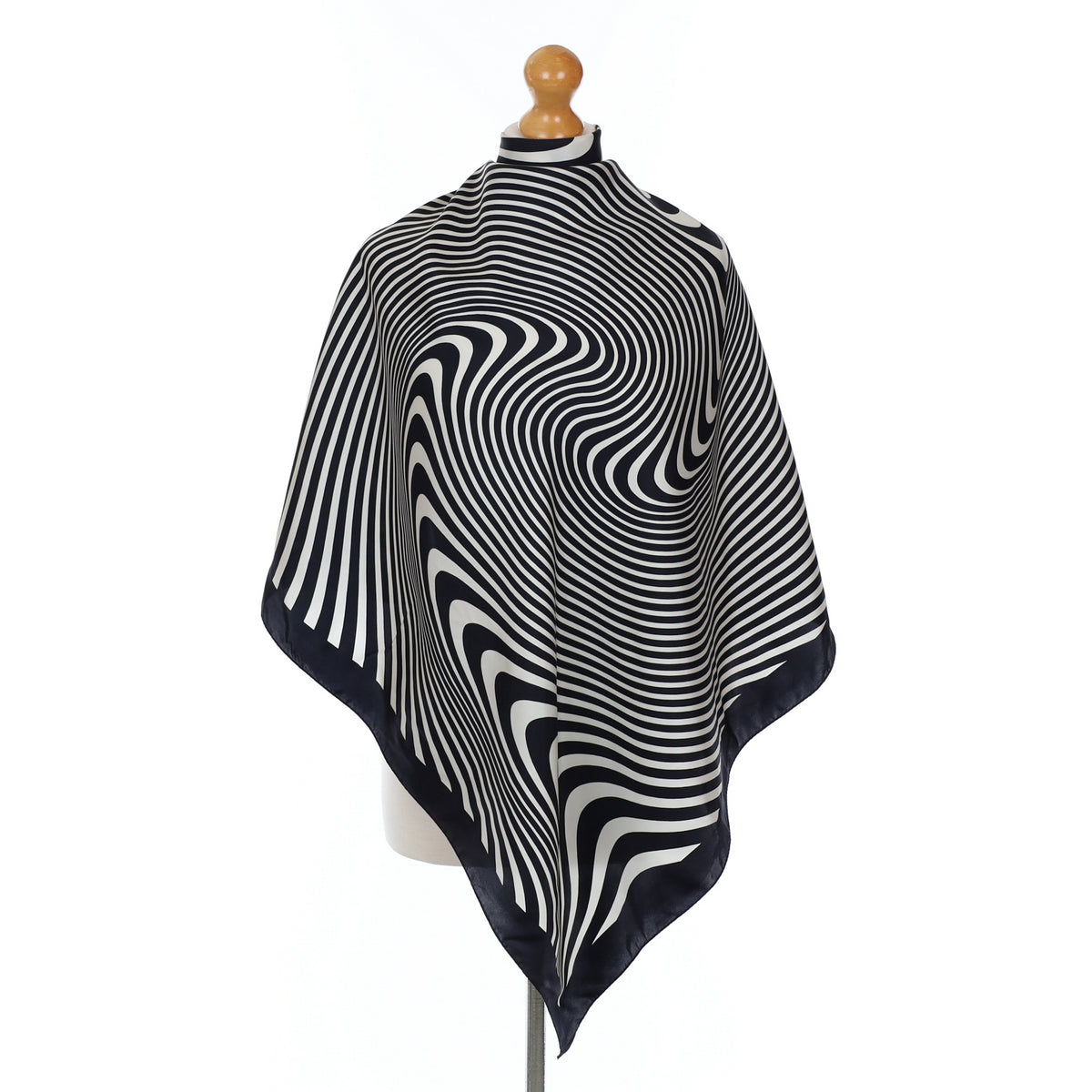 Jaeger Monochrome Vintage Silk Scarf