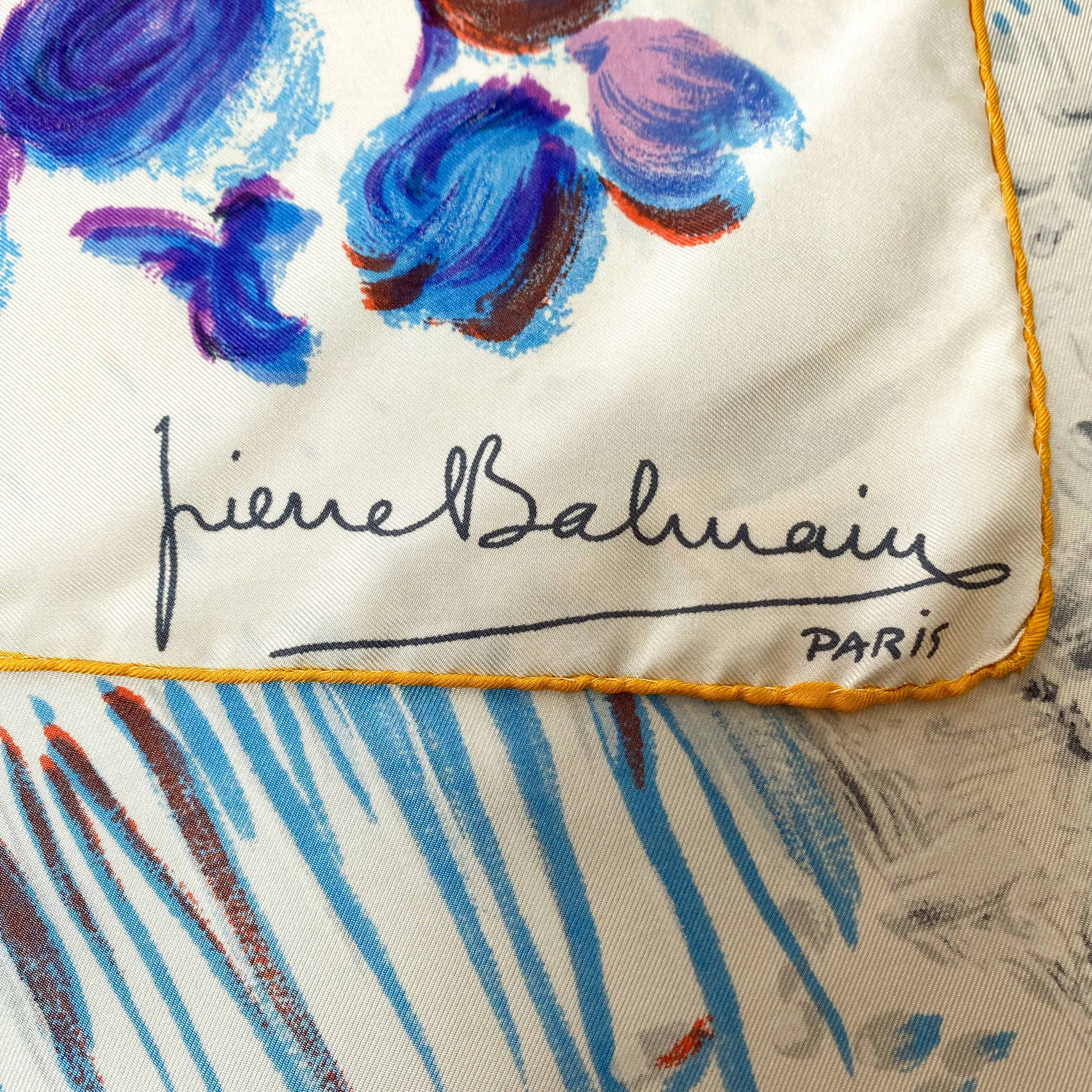 1960s Pierre Balmain Vintage Silk Scarf