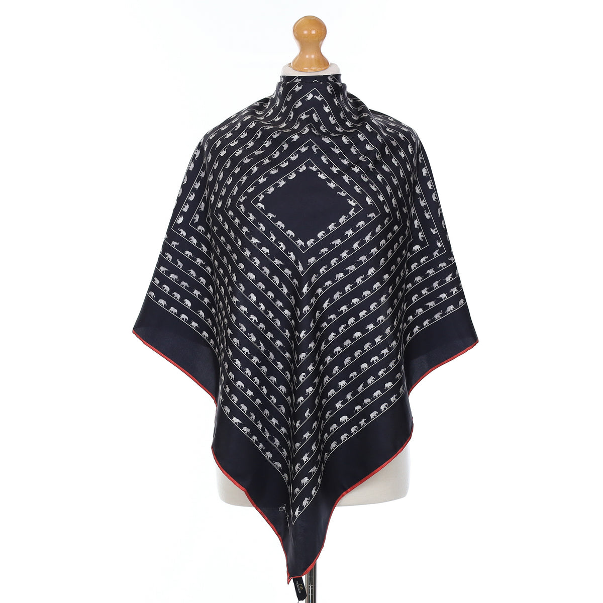 Brand New Jim Thompson Elephant Pattern Silk Scarf