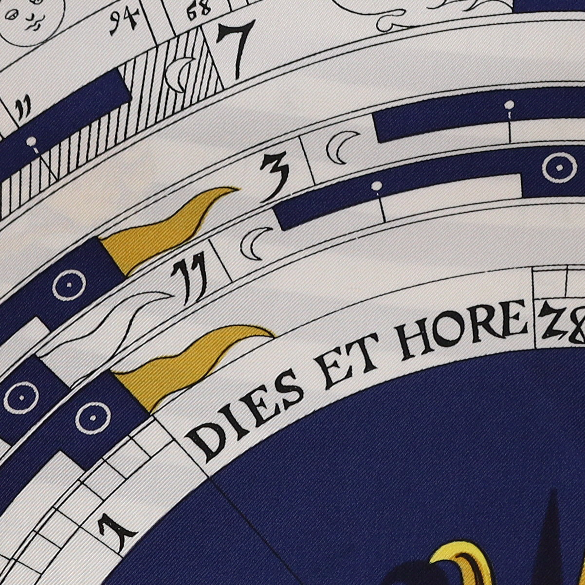 Brand New Boxed Hermès Dies et Hore Astrologie Silk Scarf