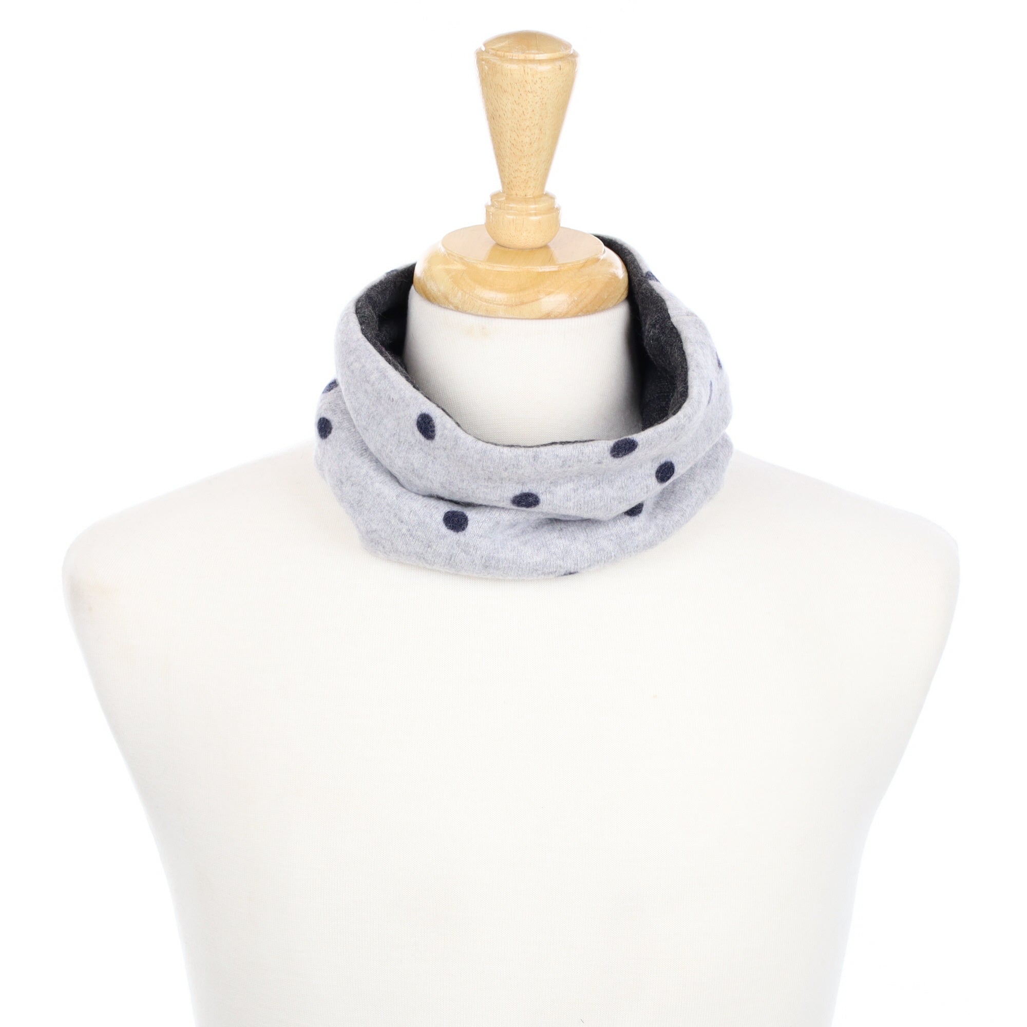 Smoke and Charcoal Polka Dot Neck Warmer