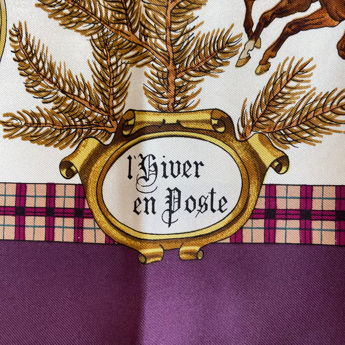Hermès L’hiver En Poste Silk Scarf