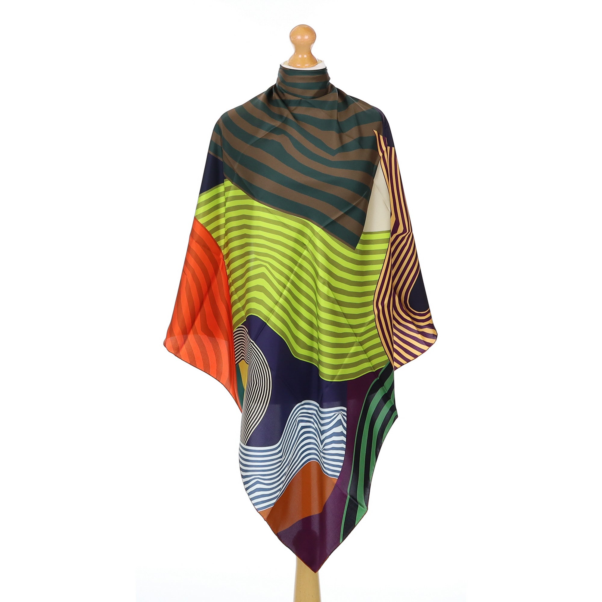 Brand New Italian Swirl Patterned Silk Scarf