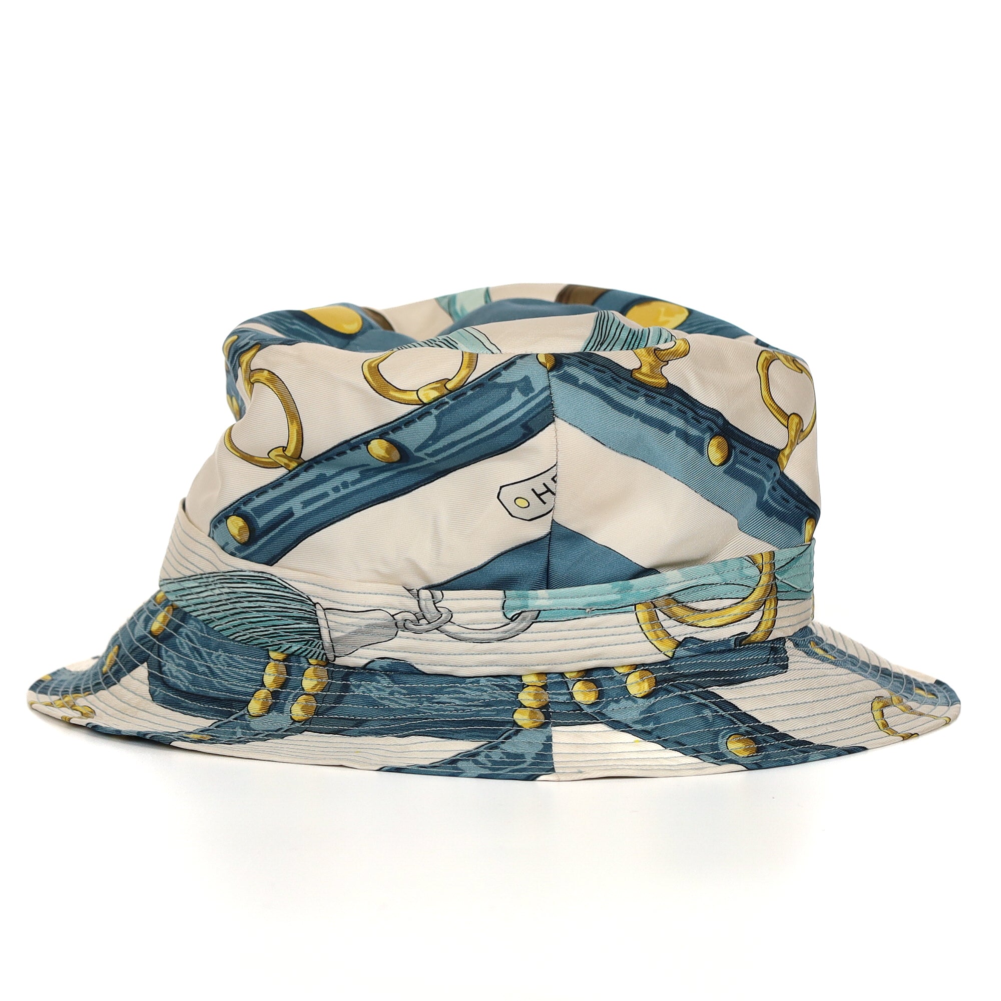 Boxed Hermès Aux Champs Vintage Silk Sun Hat
