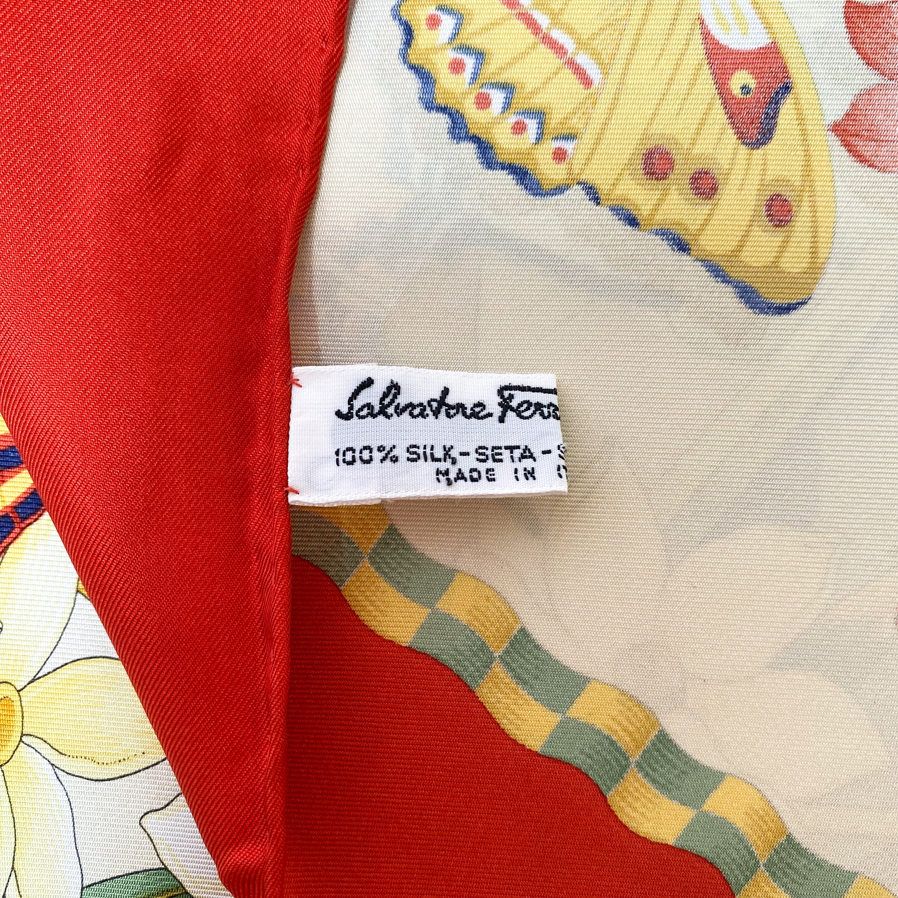 Salvatore Ferragamo Butterfly Silk Scarf