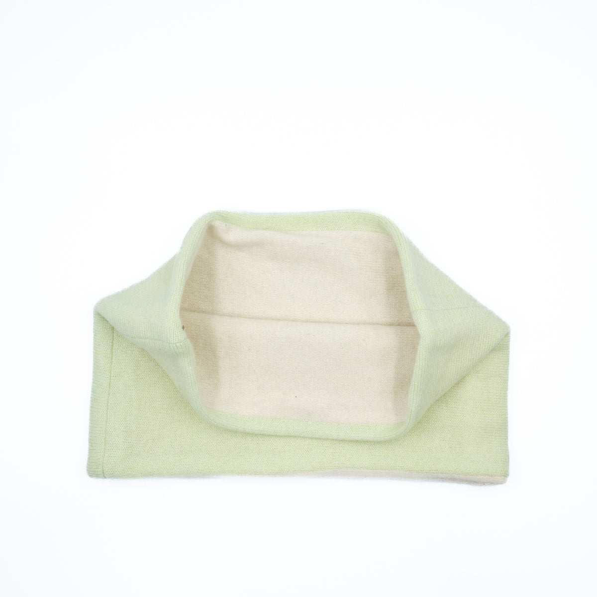 Bright Pale Lime and Cream Neck Warmer