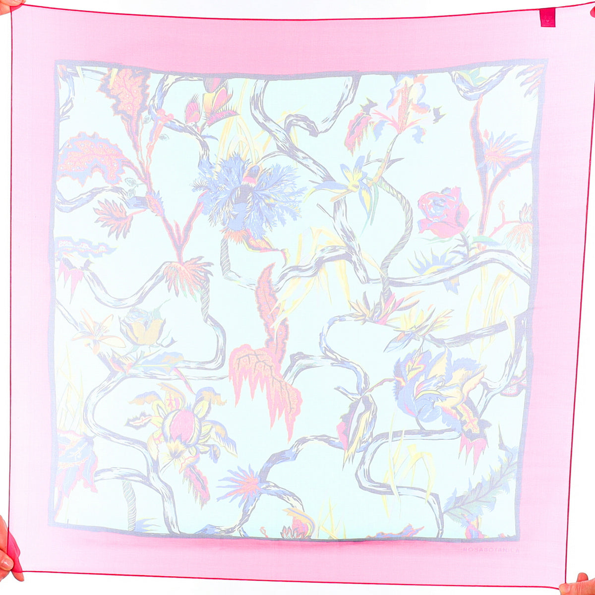 Brand New Balenciaga Rosabotanica Floral Silk Scarf