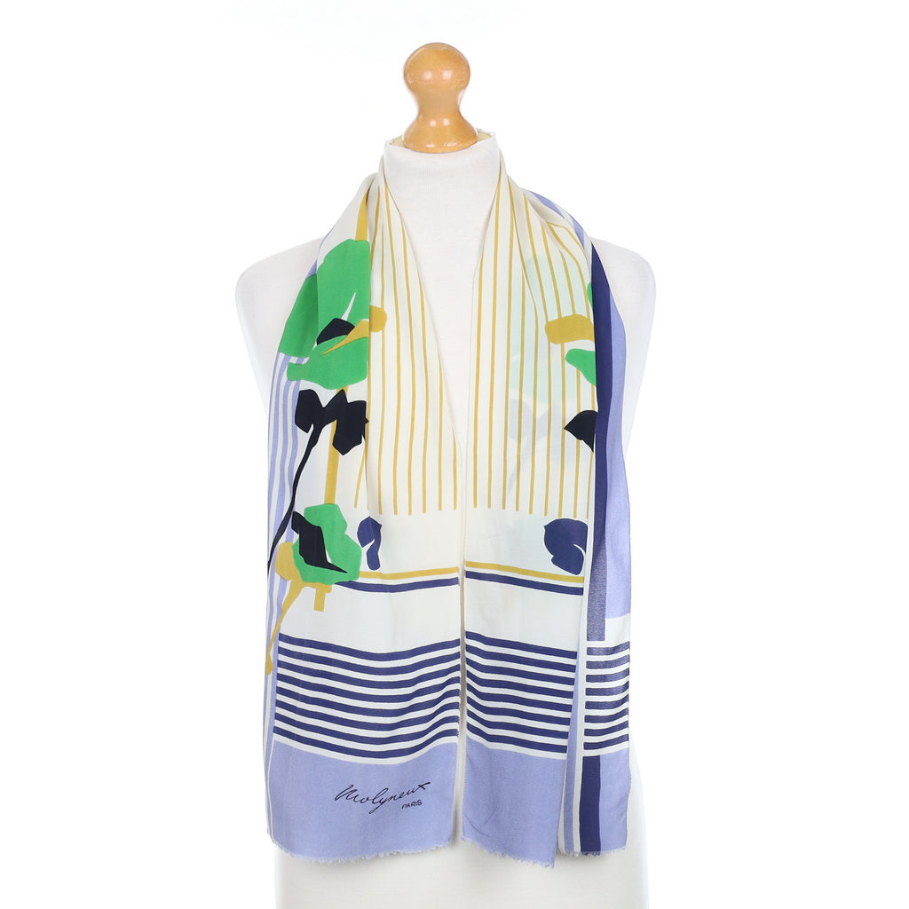 Molyneux Floral & Stripe Silk Scarf