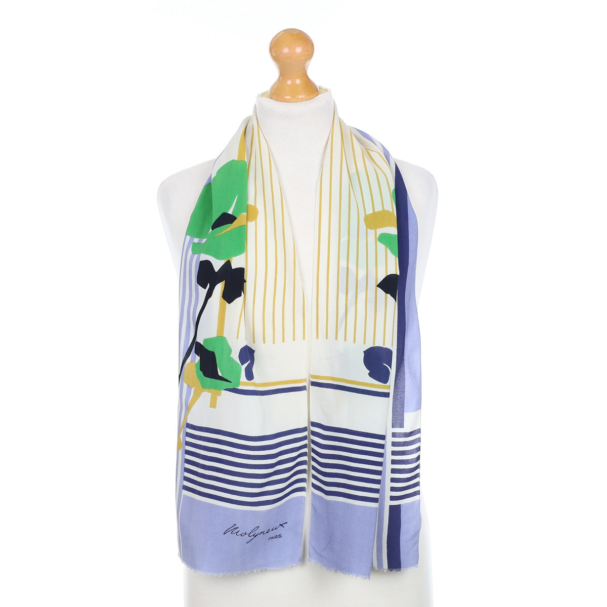 Molyneux Floral & Stripe Silk Scarf