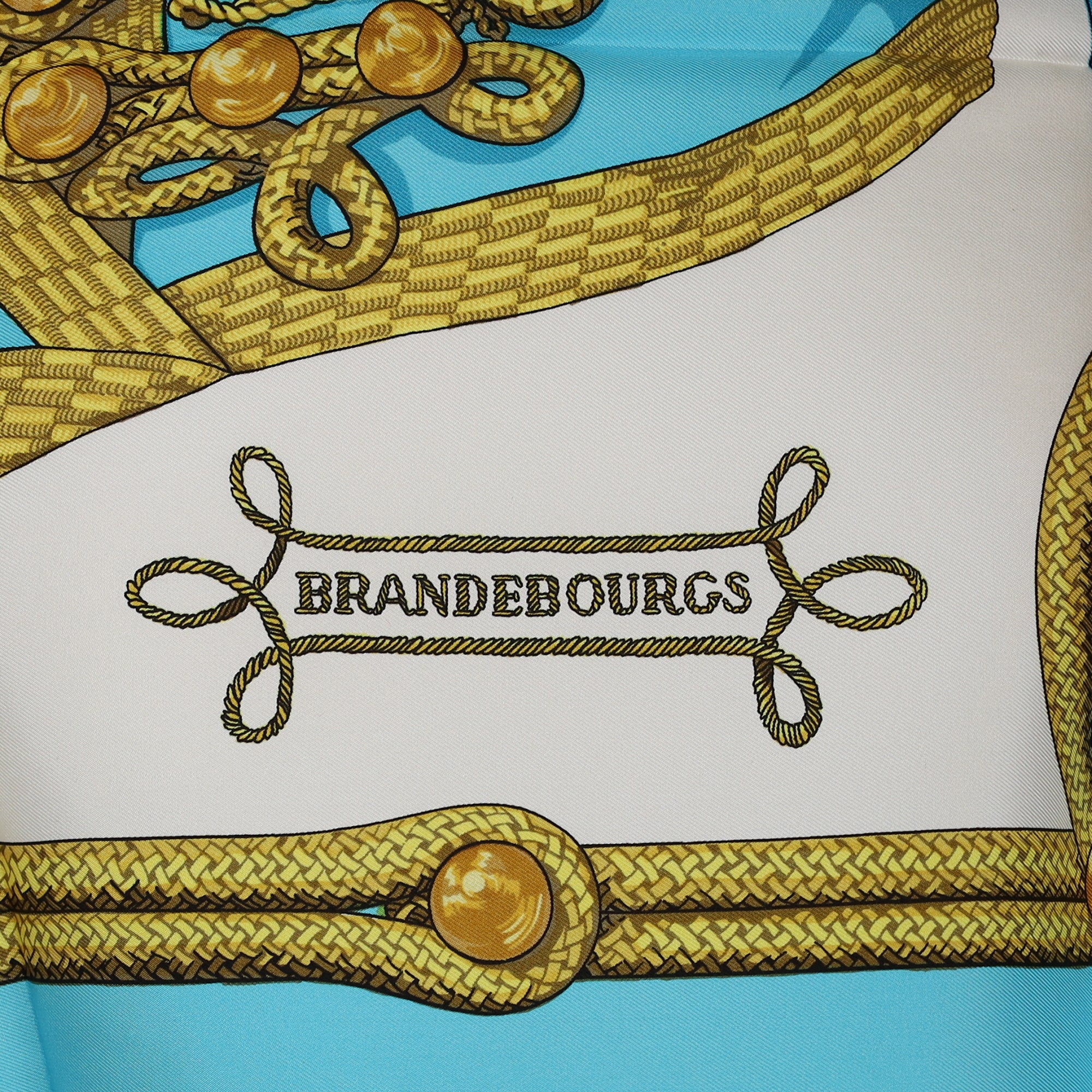 Brand New Boxed Hermès Brandebourgs Silk Scarf