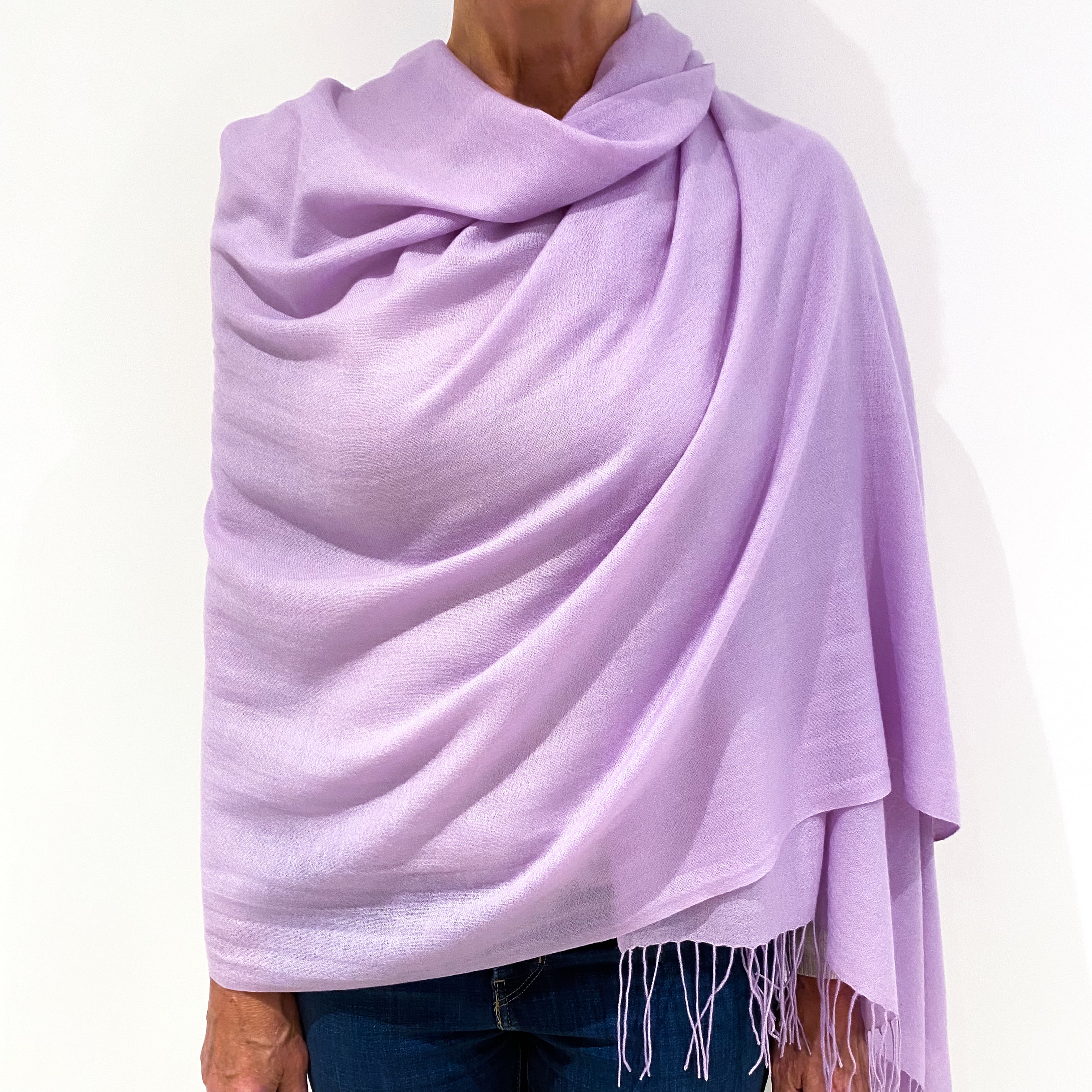 Brand New Lilac Purple Cashmere Pashmina Scarf