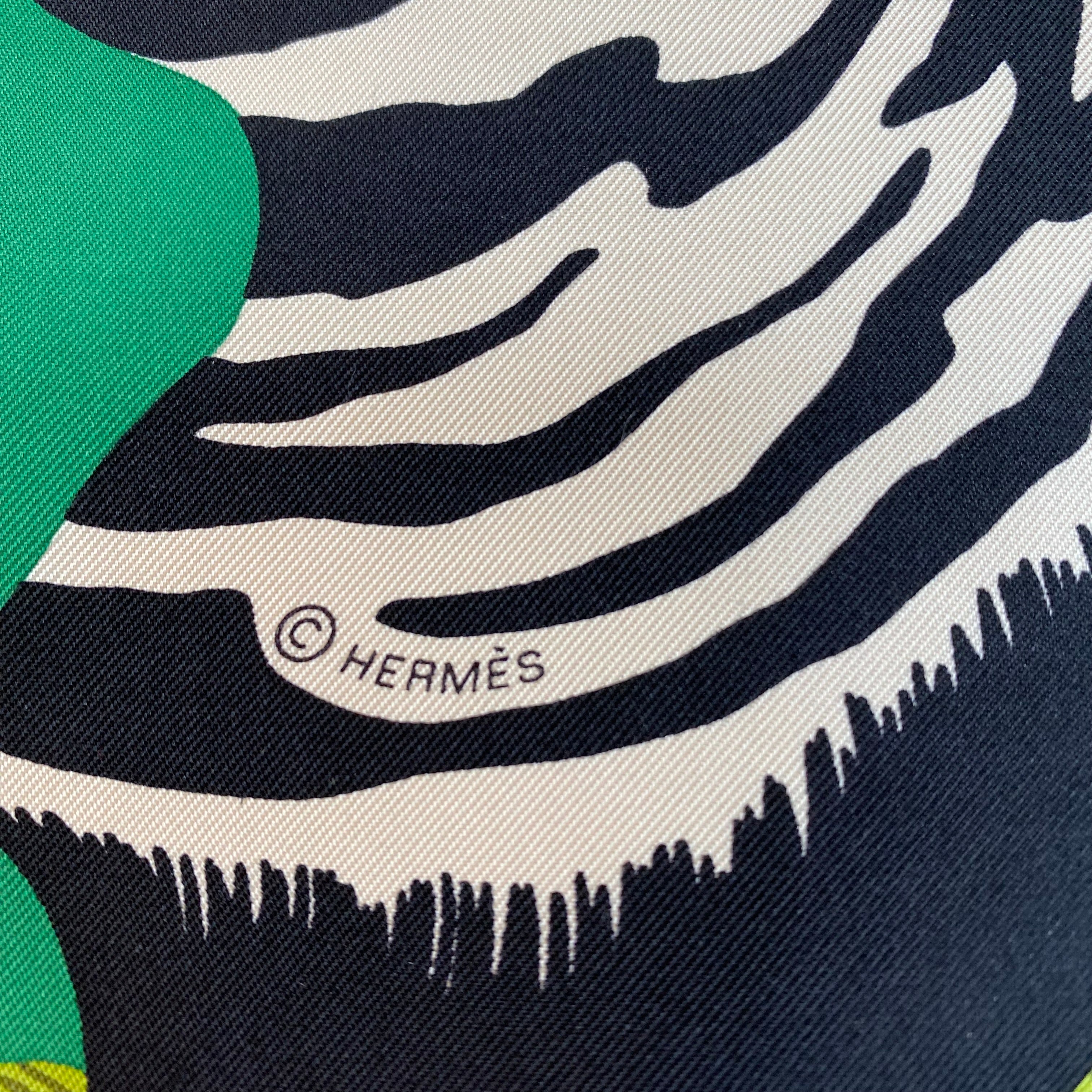 Hermès Zebra Pegasus Silk Scarf Quite Rare