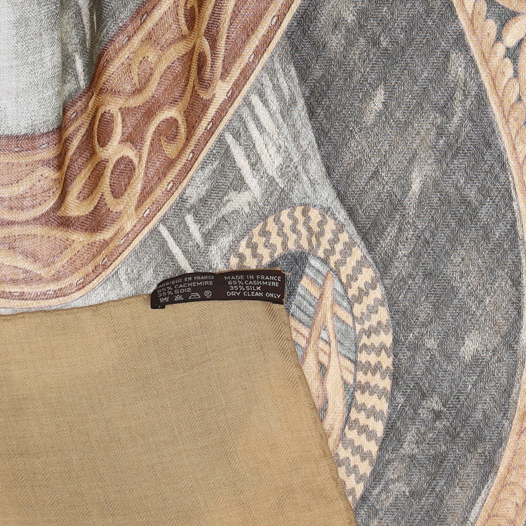 Hermès Selle D’apparat Marocaine 140 Silk & Cashmere Shawl Quite Rare