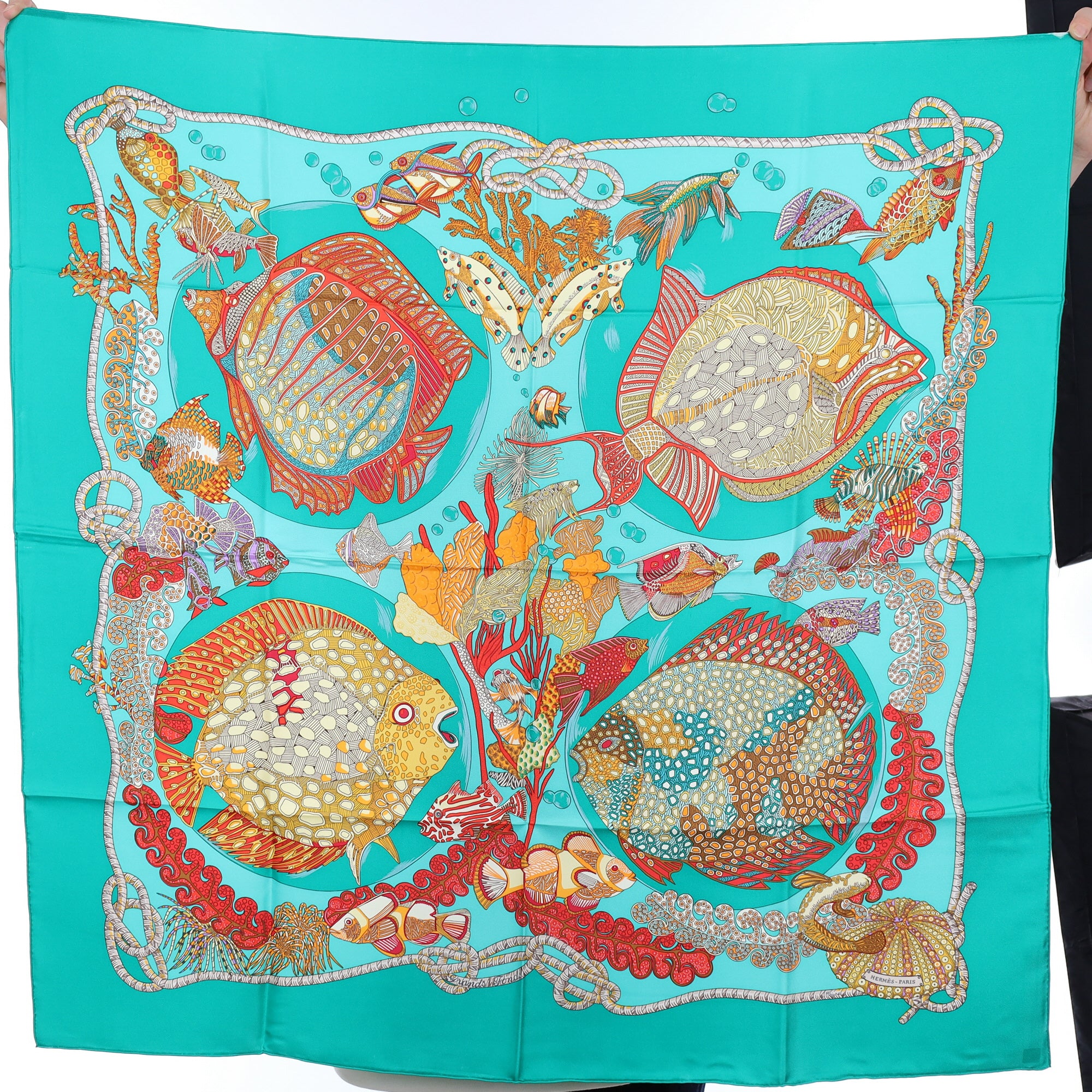 Brand New Boxed Hermès Grands Fonds Scarf