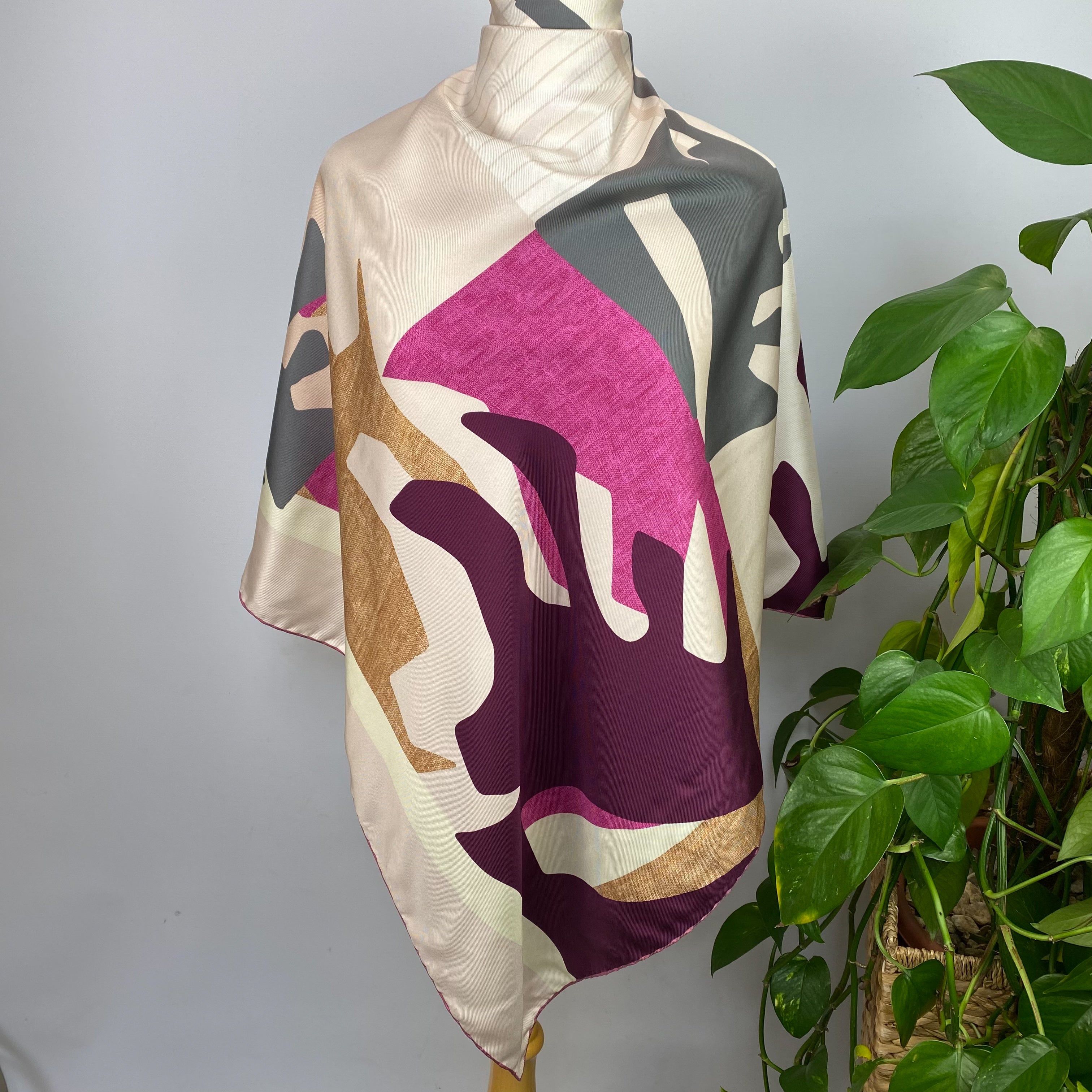 Cacharel Pink Vintage Silk Scarf