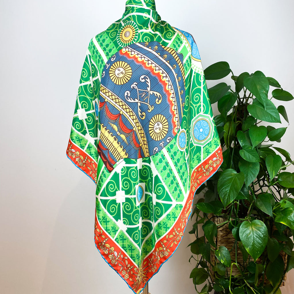 Aaron Hales London Colourful Designer Silk Scarf