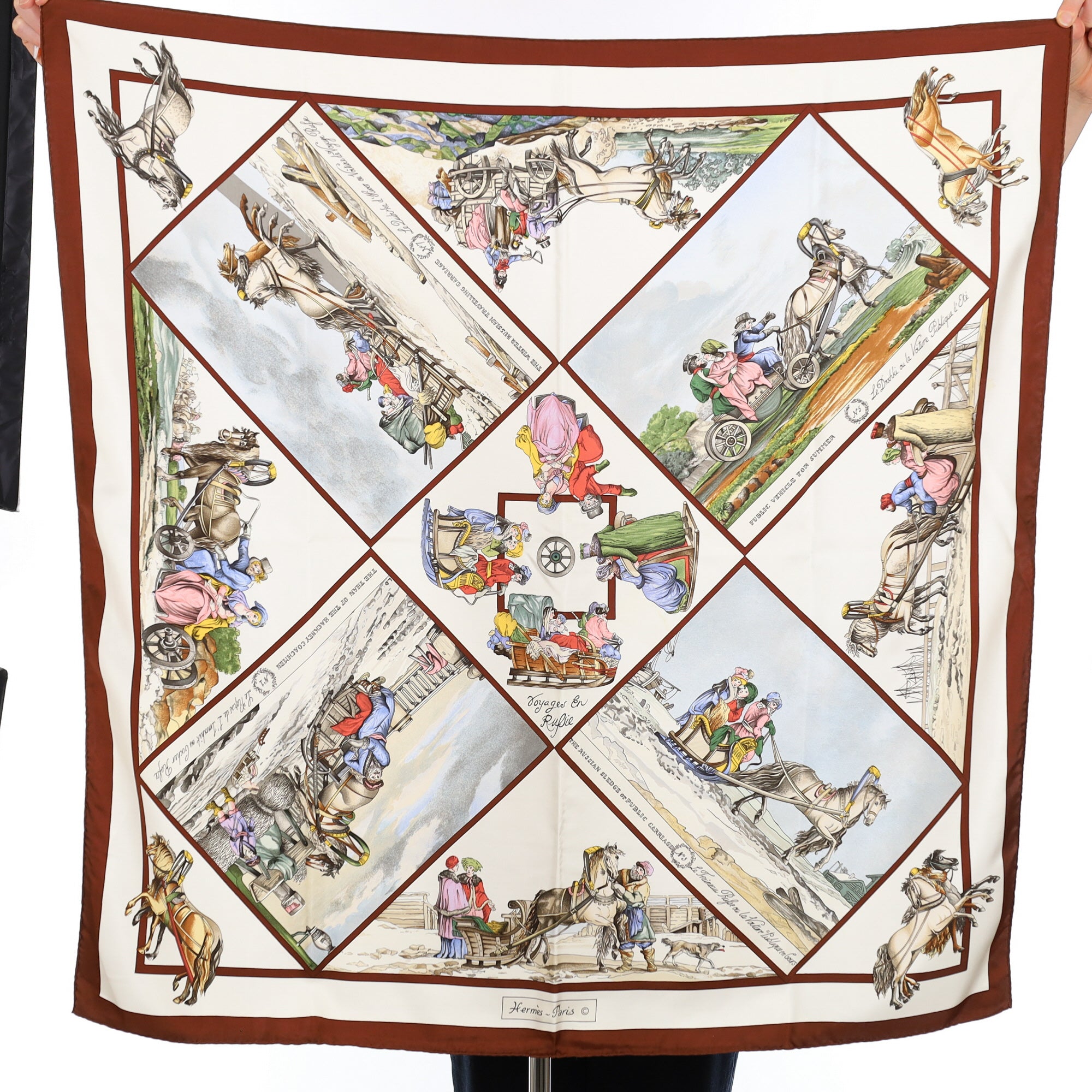 Hermès Voyages en Russie Silk Scarf Quite Rare