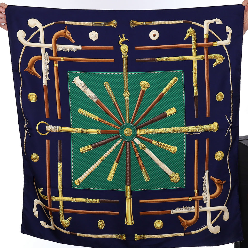 Hermès Cannes & Pommeaux Silk Scarf