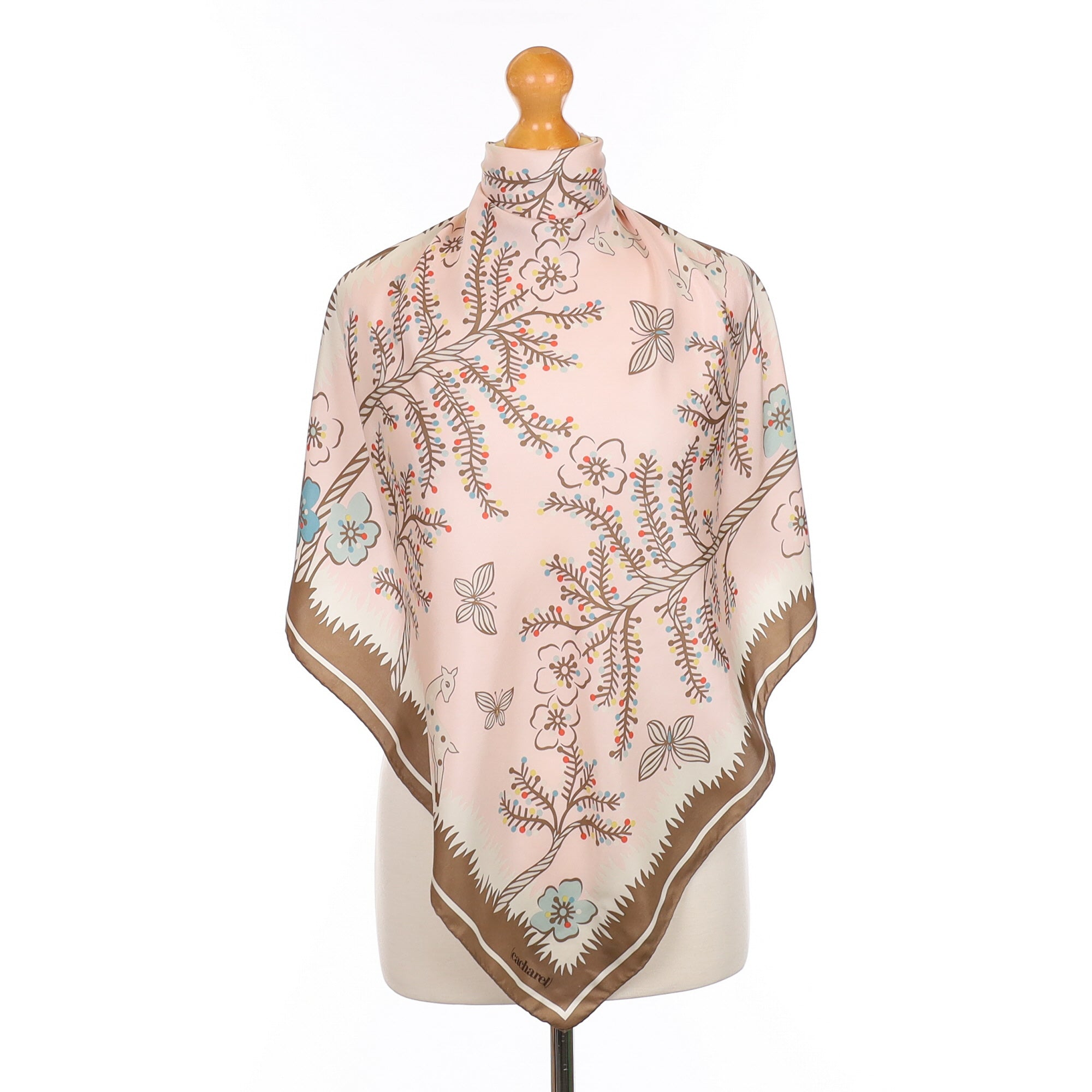 Cacharel Woodland Scene Silk Scarf