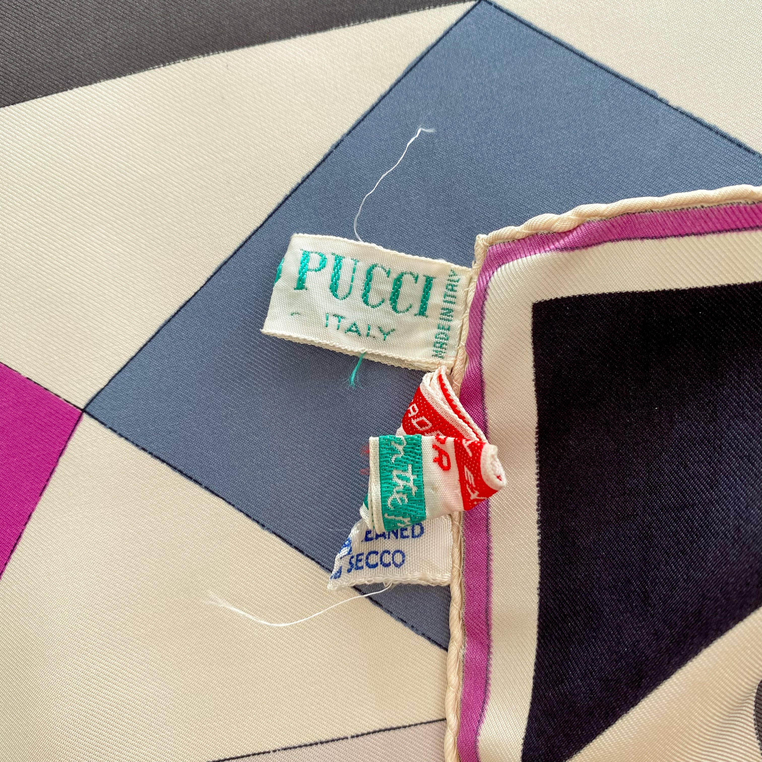 1970s Emilio Pucci Vintage Silk Scarf