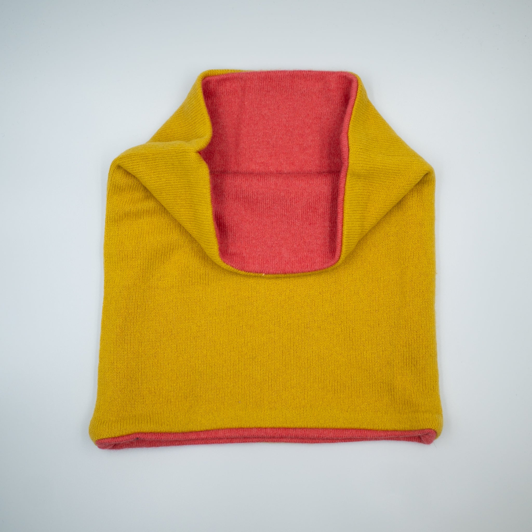 Mustard and Coral Luxury Double Layered Snood