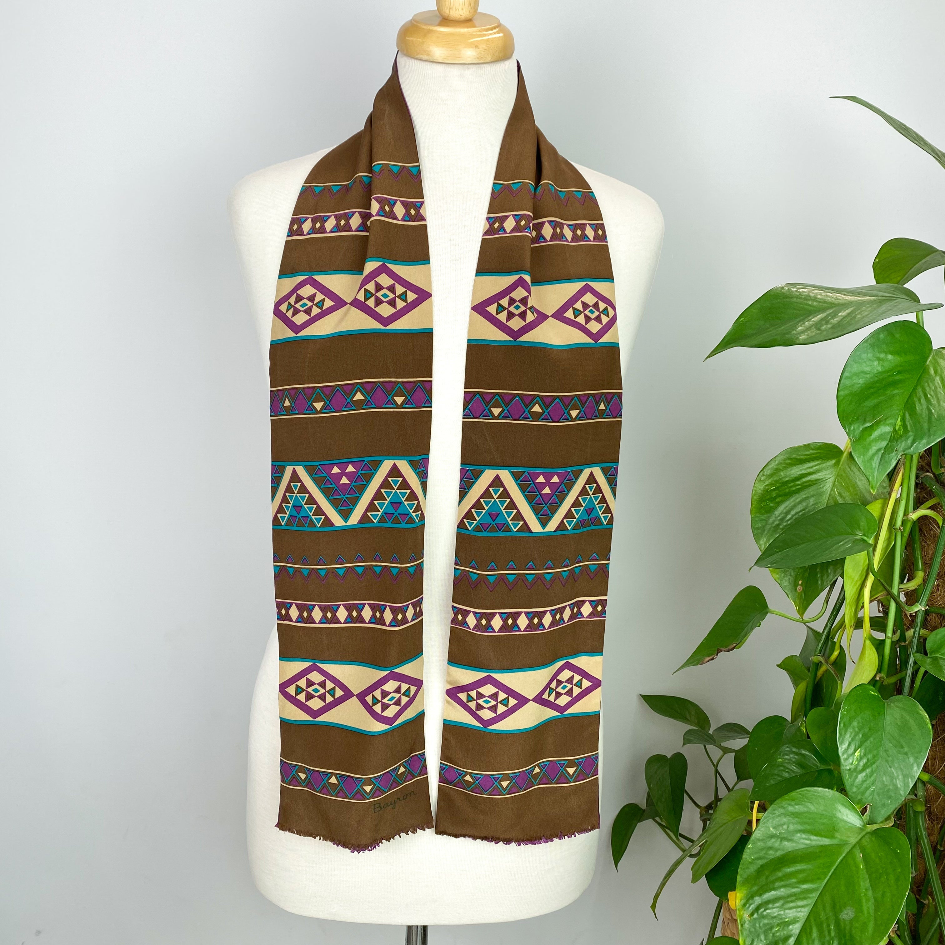 1970’s Bayron Long Silk Scarf