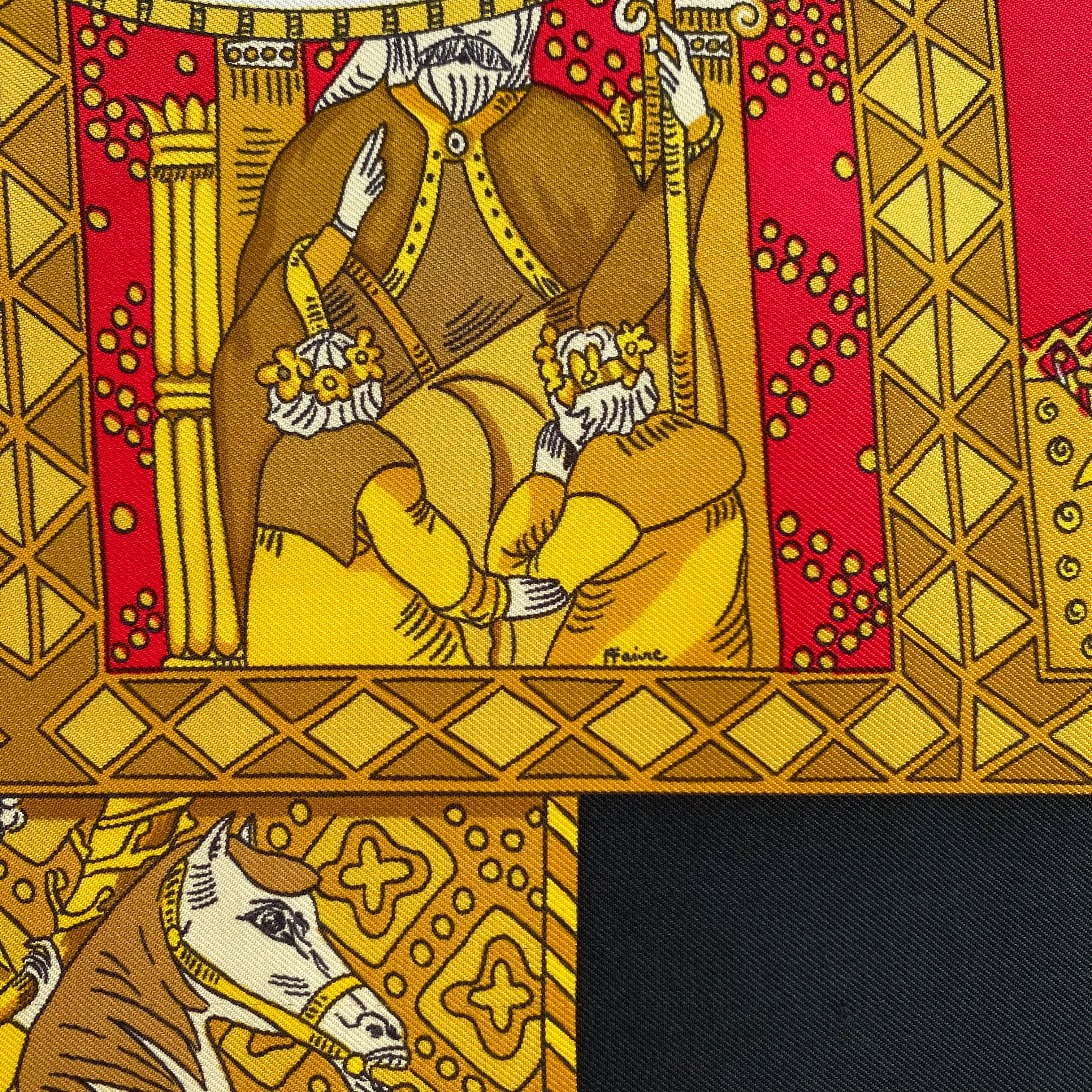 Hermès Le Tarot Designer Silk Scarf