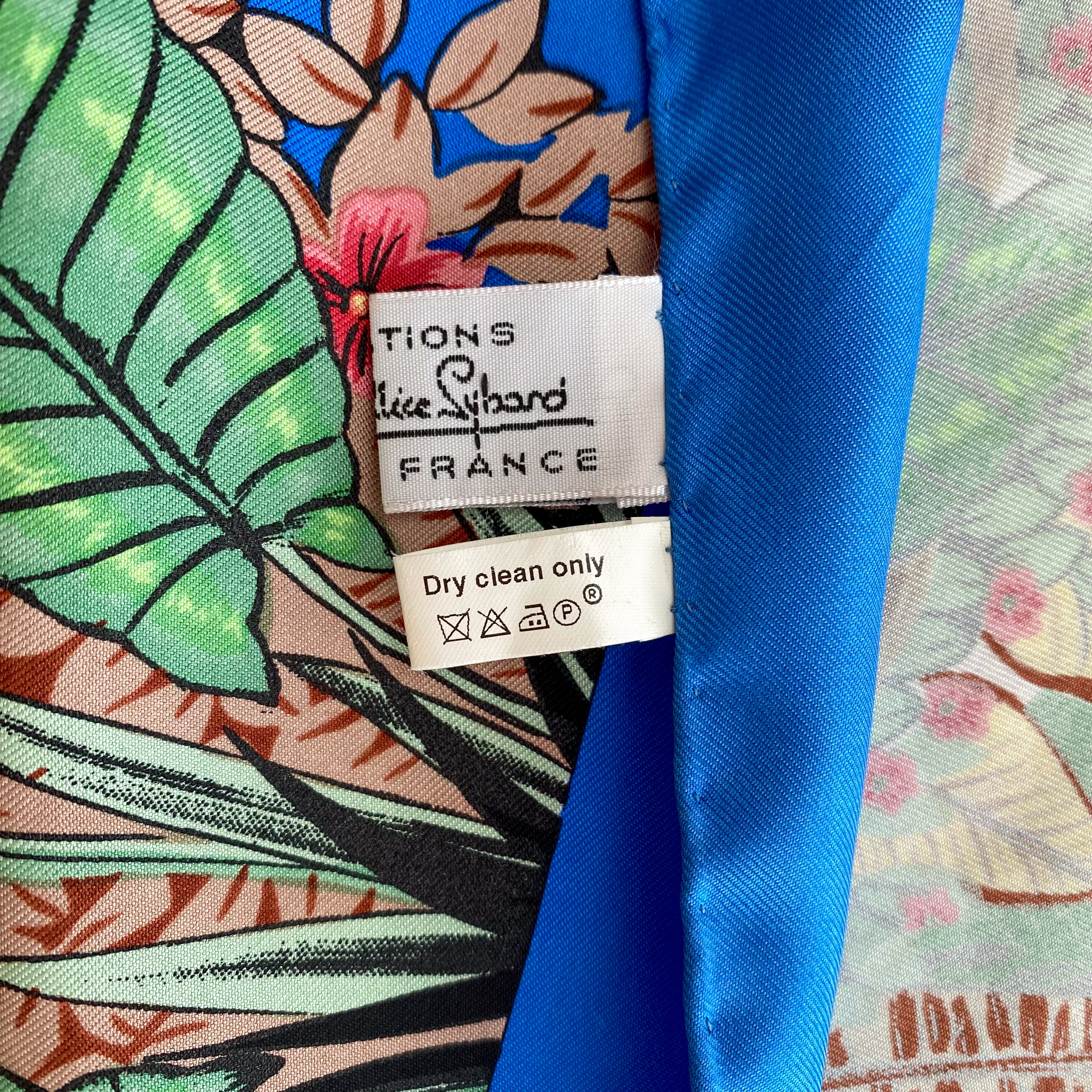 Alain Thomas Botanical Koala Silk Scarf
