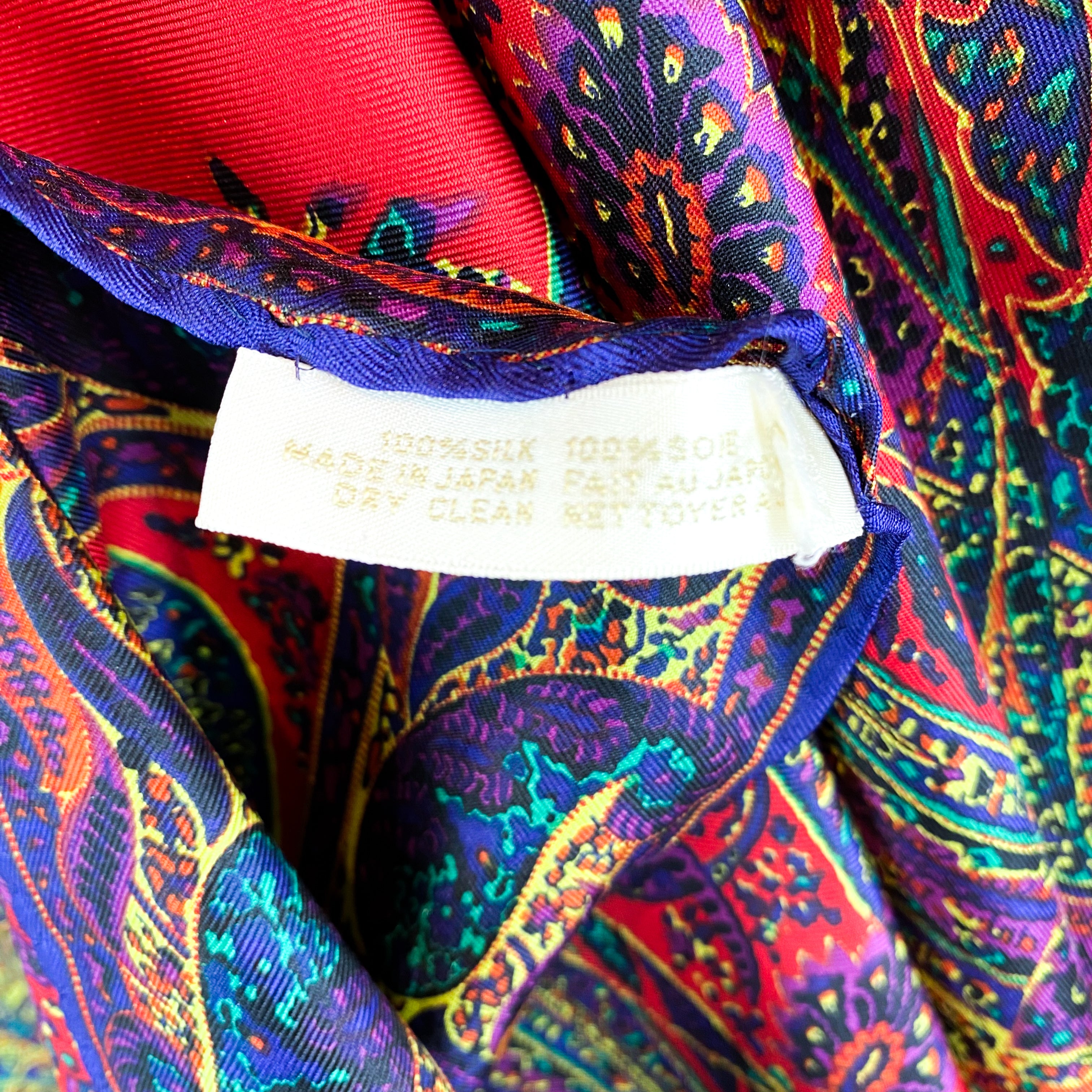 Large Perry Ellis Paisley Silk Scarf